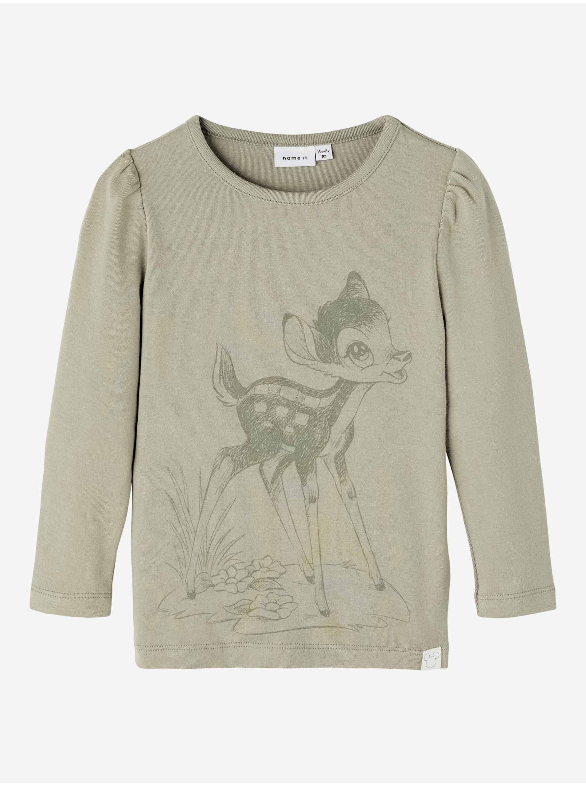 Light green girly long sleeve T-shirt name it Bambi - Girls