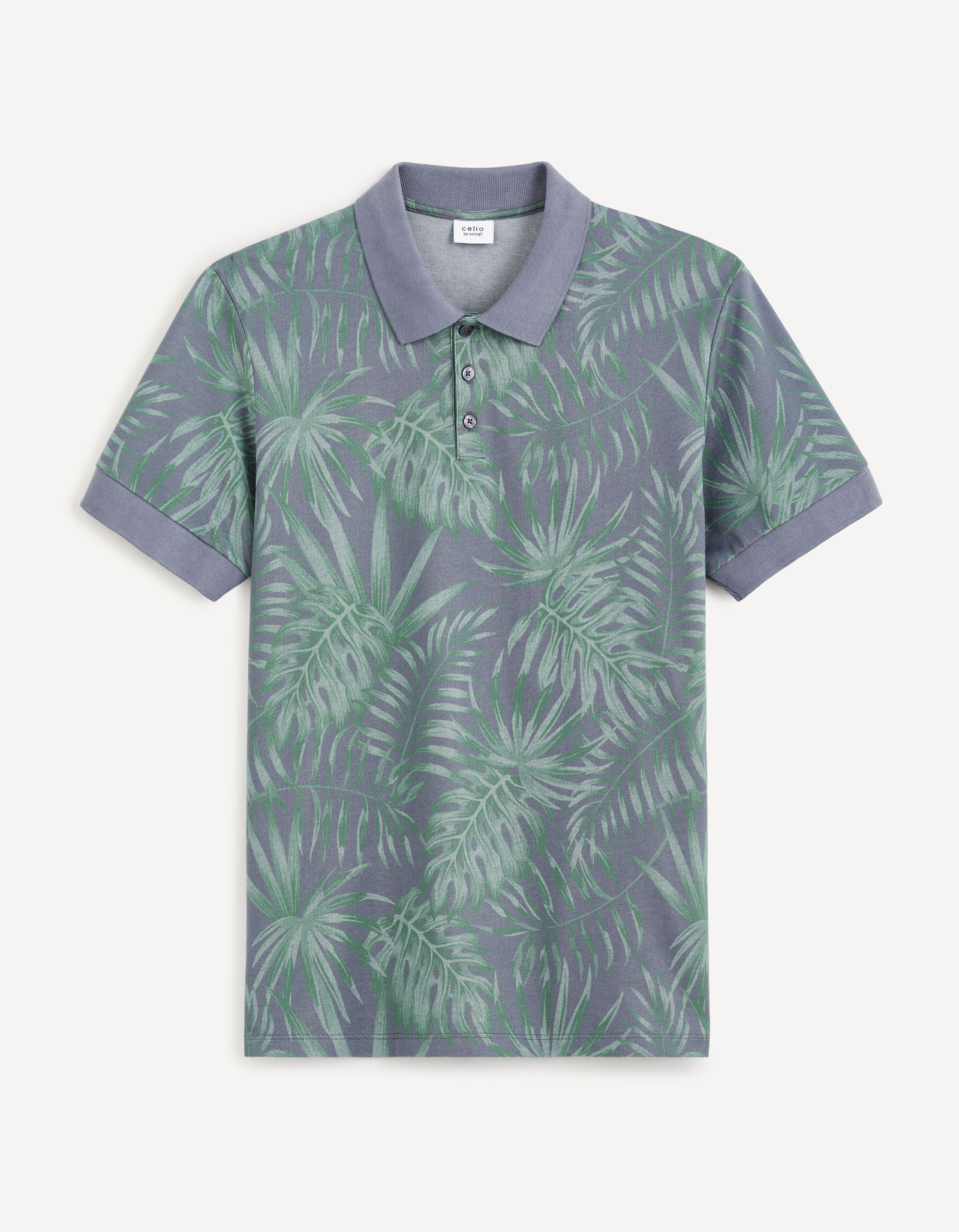 Celio Polo T-shirt Cepalm With Leaves - Men