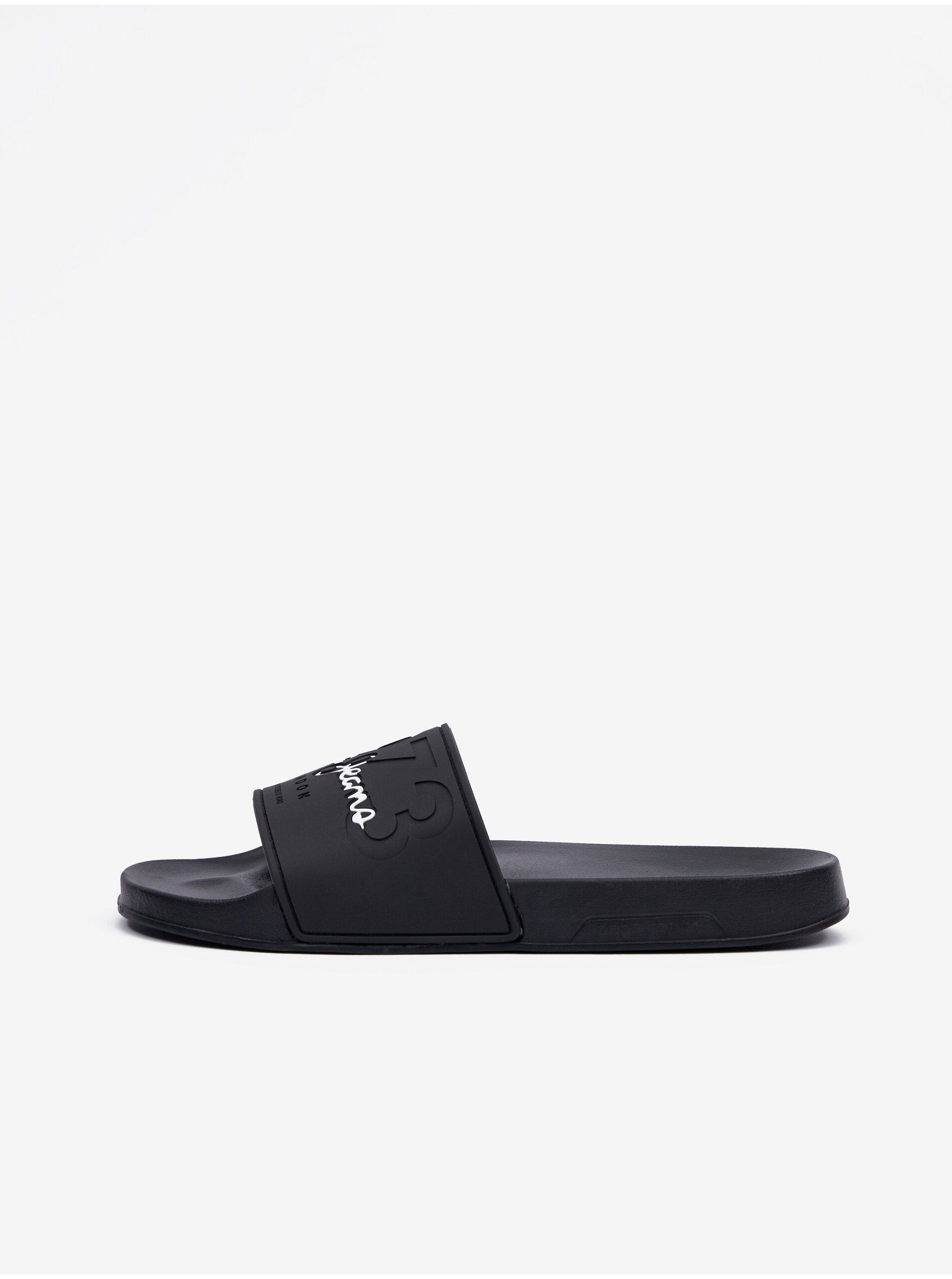 Černé pánské pantofle Pepe Jeans Slider Young - Pánské