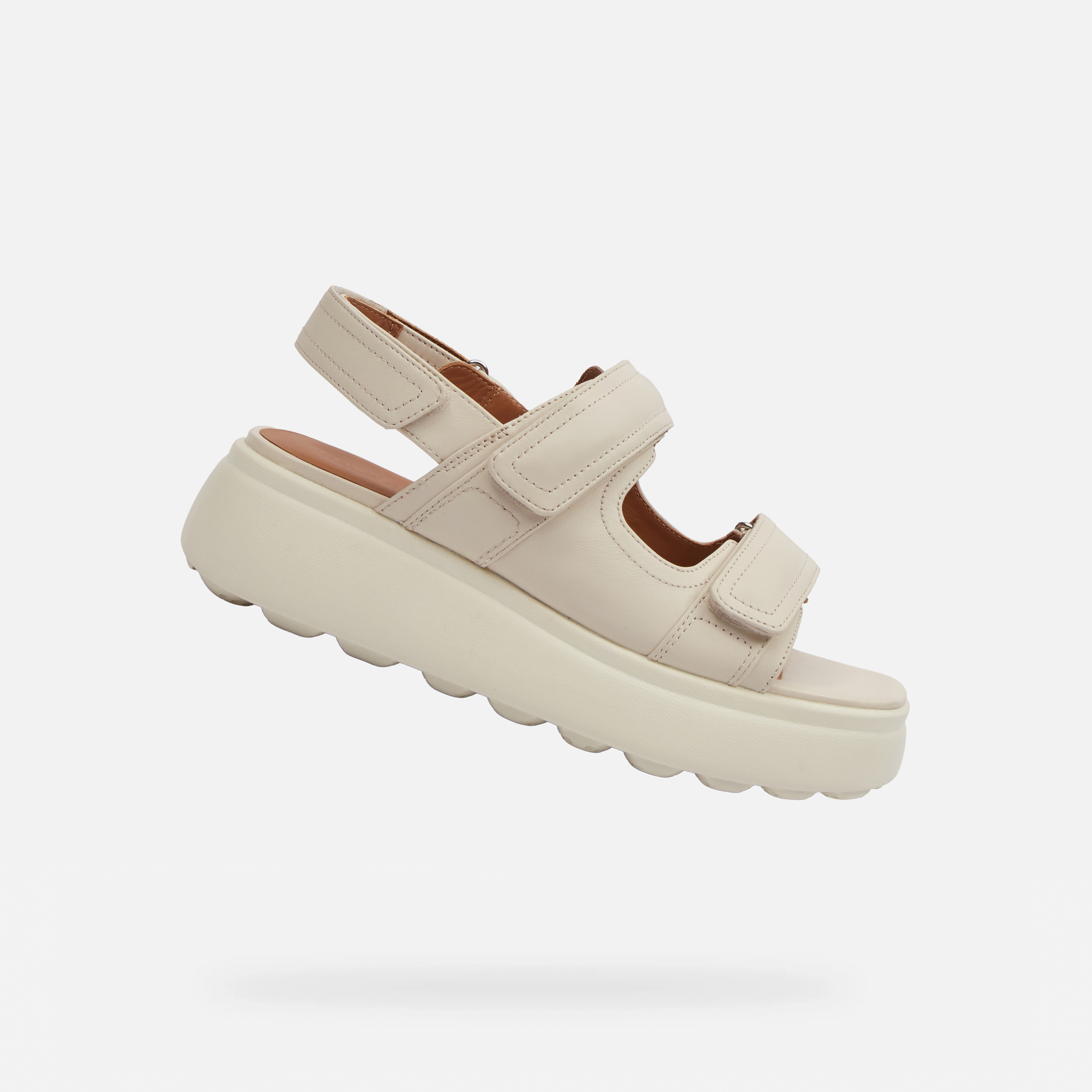 Cream women&#039;s sandals Geox Spherica EC4.1 S - Women&#039;s