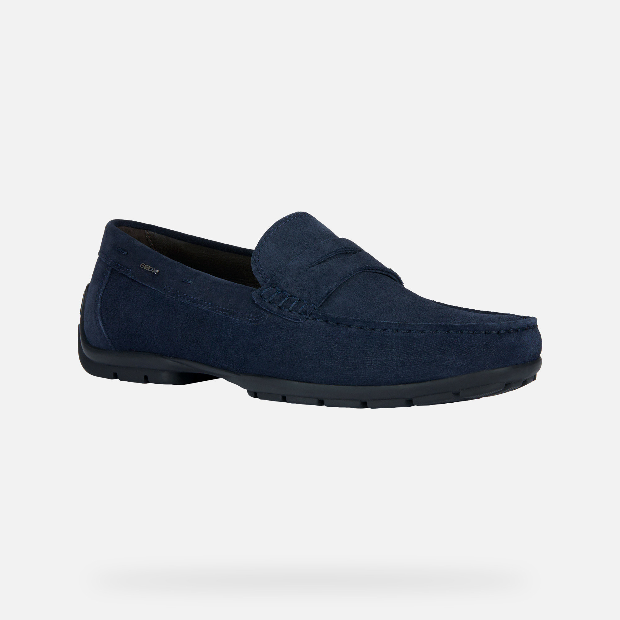 Dark blue men&#039;s loafers Geox Moner 2Fit - Men
