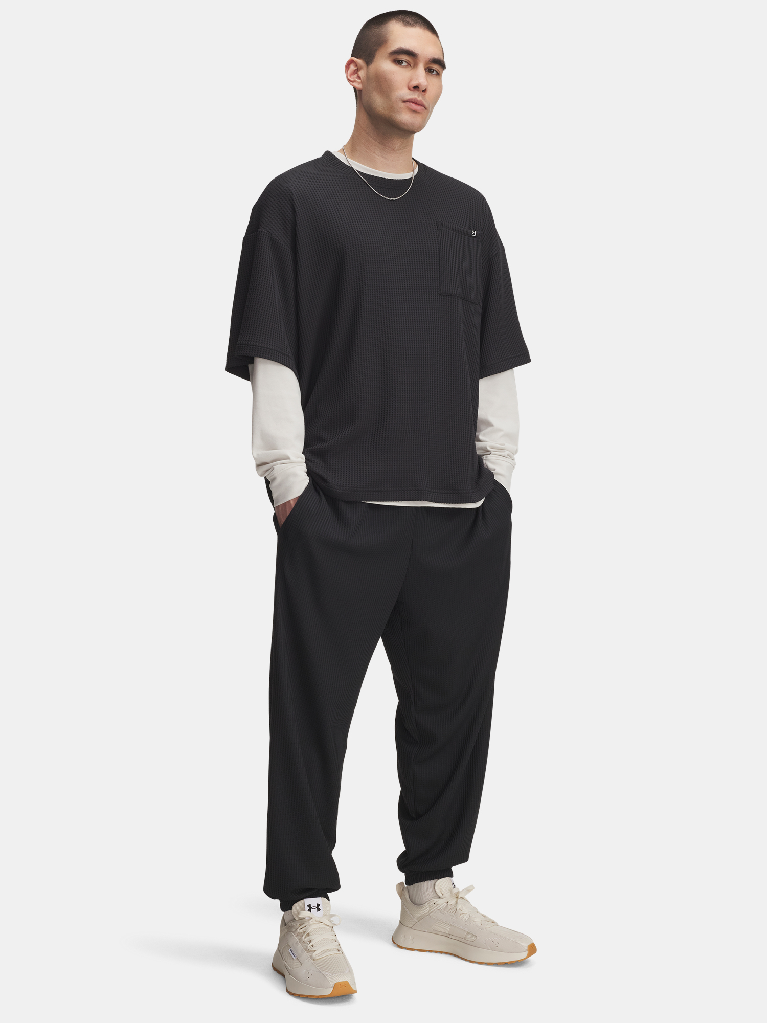 Men&#039;s Under Armour UA Rival Waffle Jogger-BLK Sweatpants - Mens