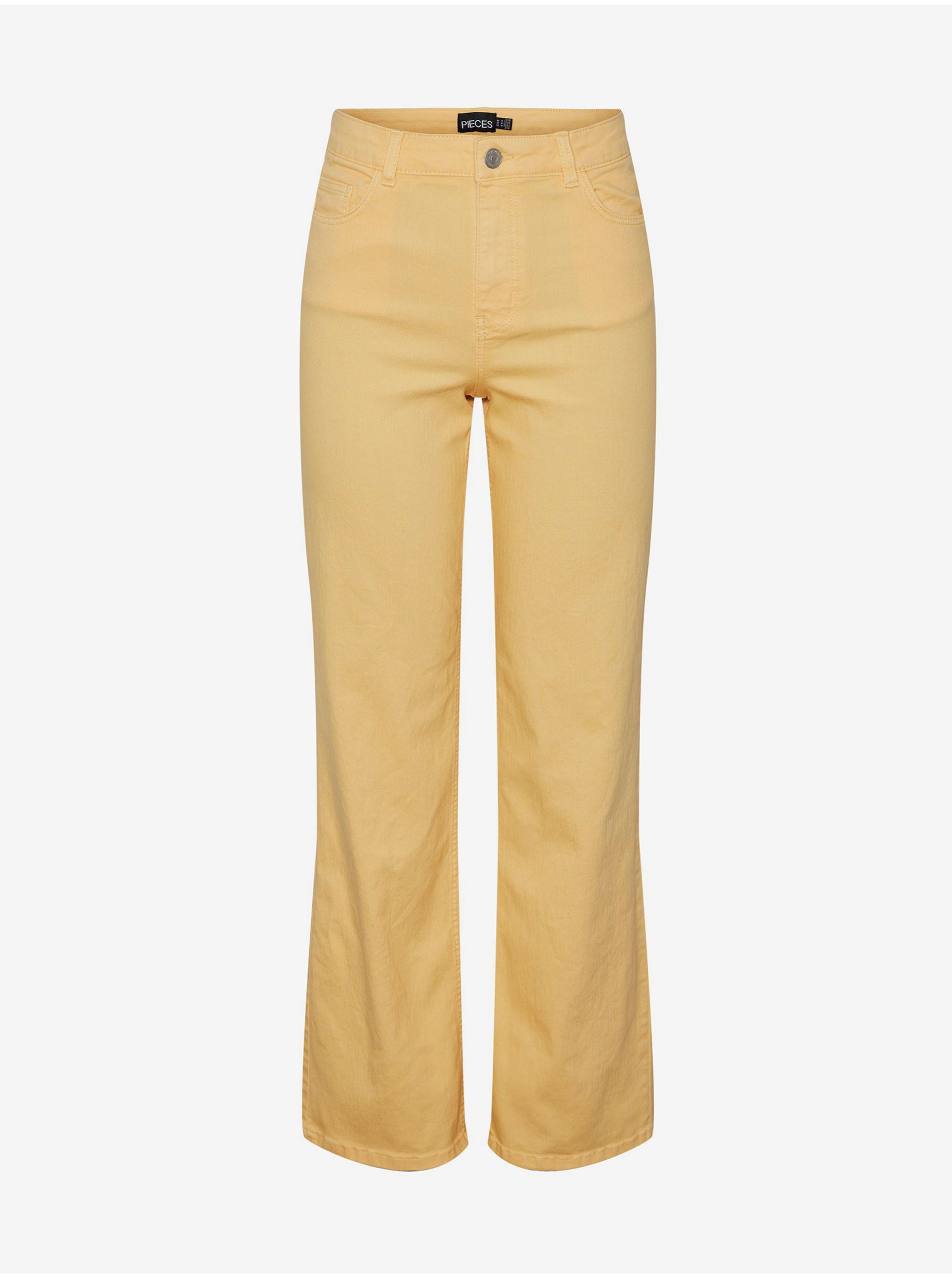 Flared, Bootcut pentru femei Pieces - galben
