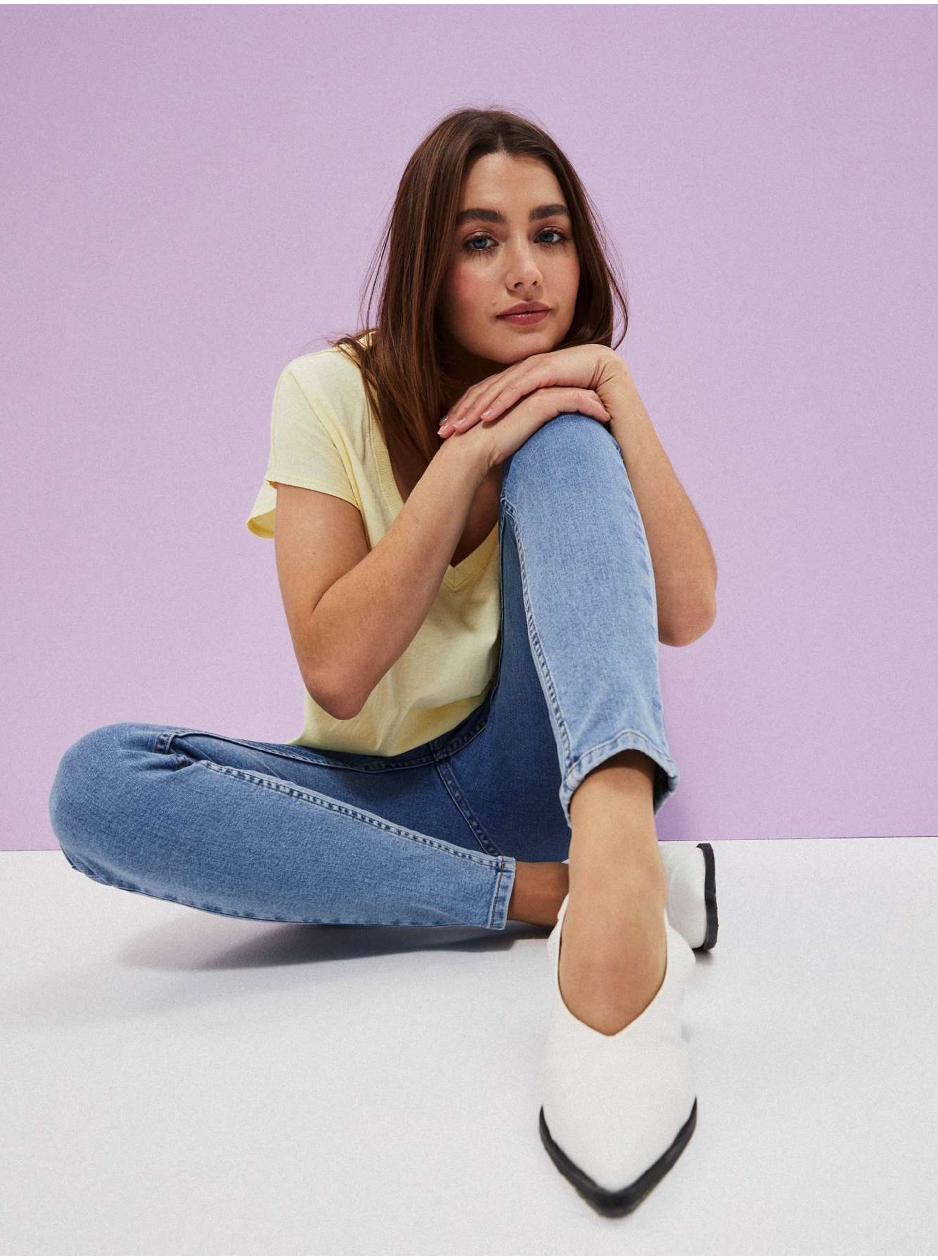 Slim fit pentru femei Moodo - albastru