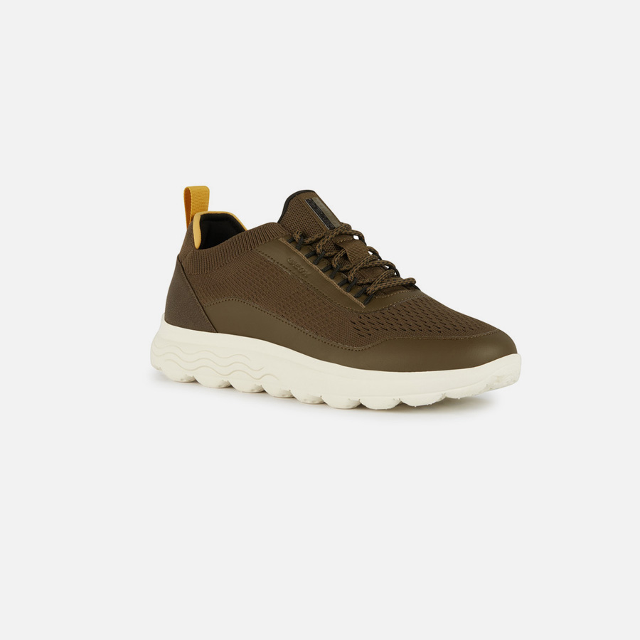 Olive men's sneakers Geox Spherica - Men