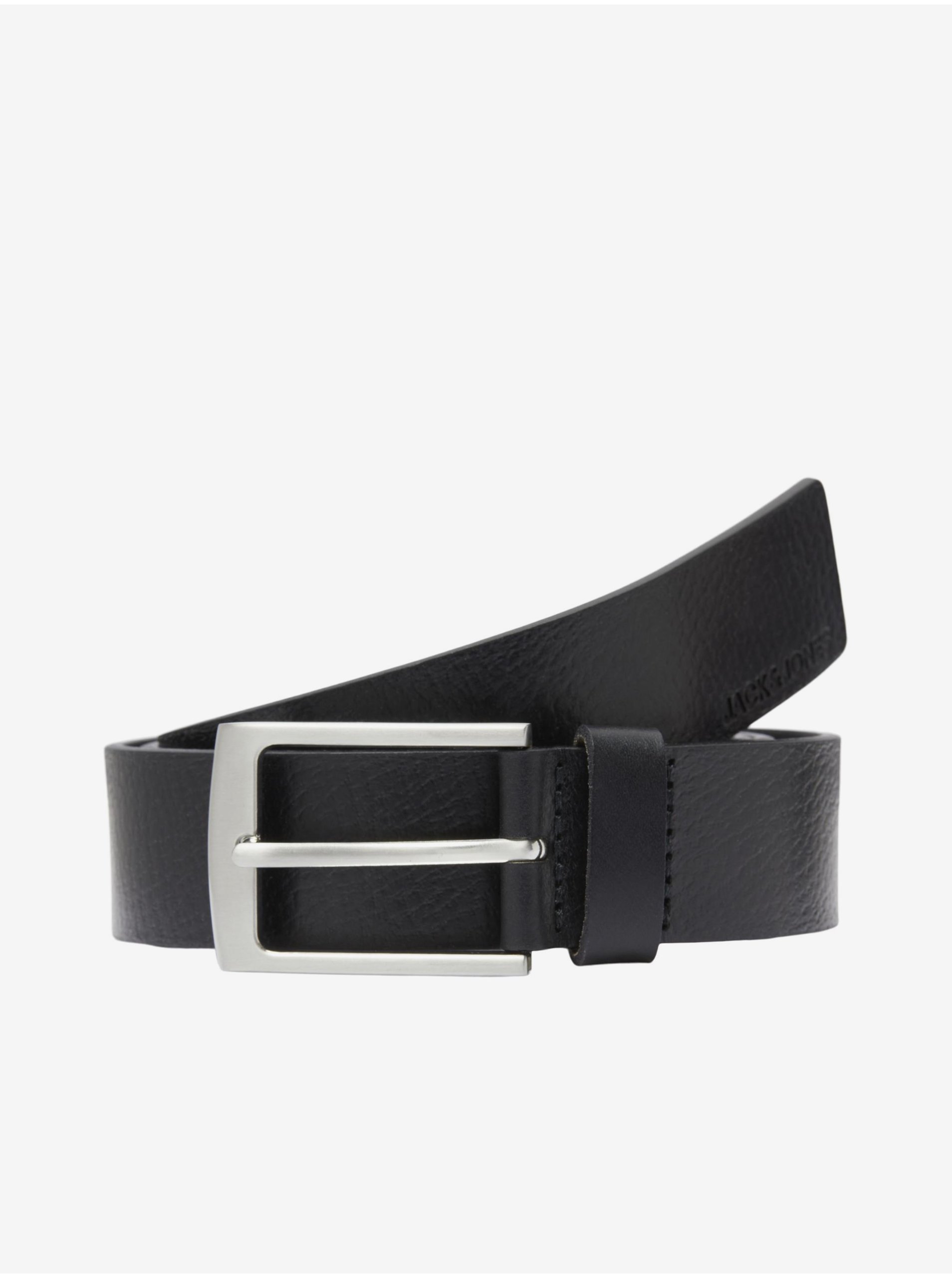 Zdjęcia - Pasek JACK & JONES Black Men's Leather Strap  Stockholm - Mens 