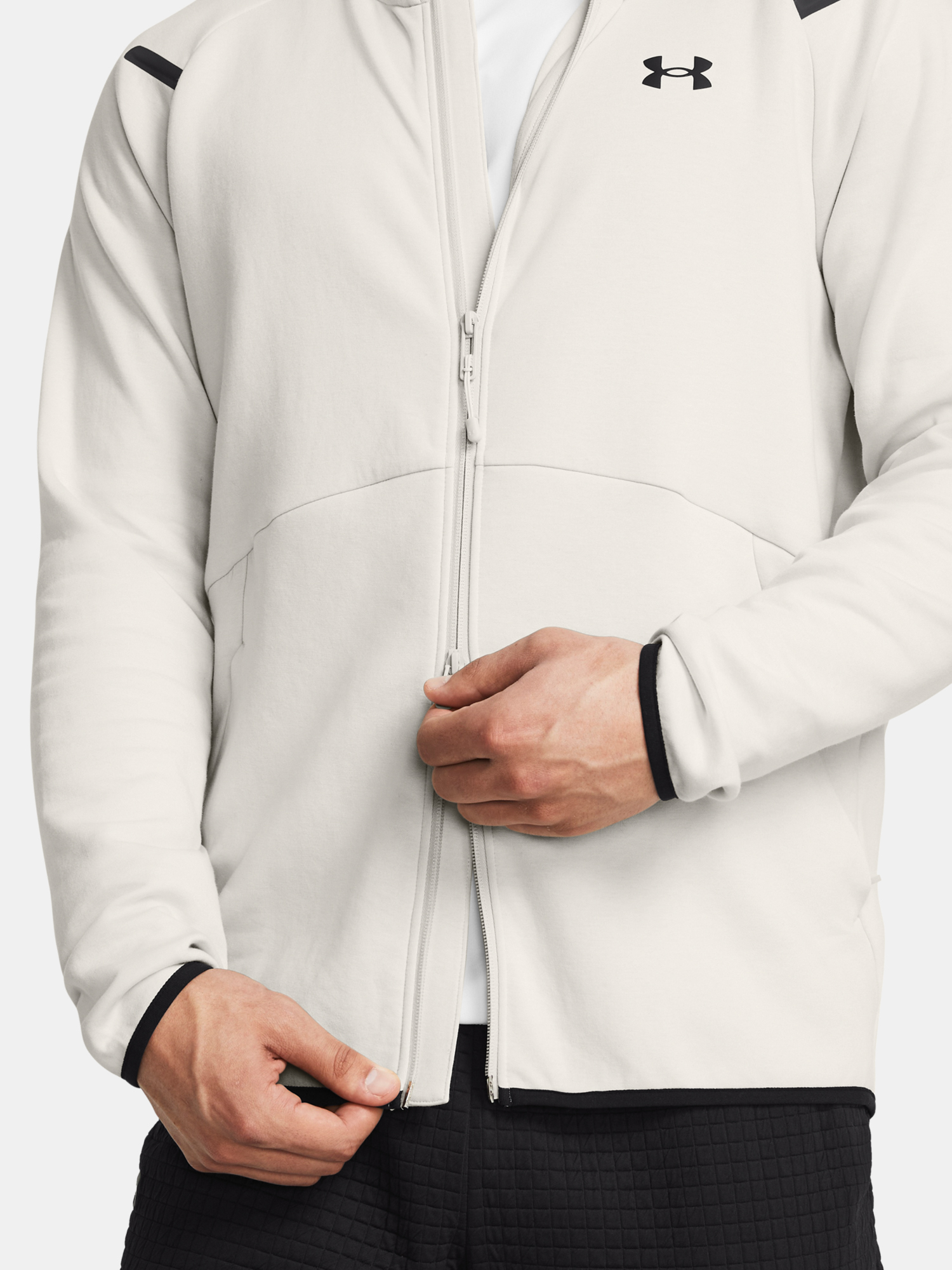Men's sweatshirt Under Armour UA Unstoppable Flc FZ HD EU-WHT - Men's