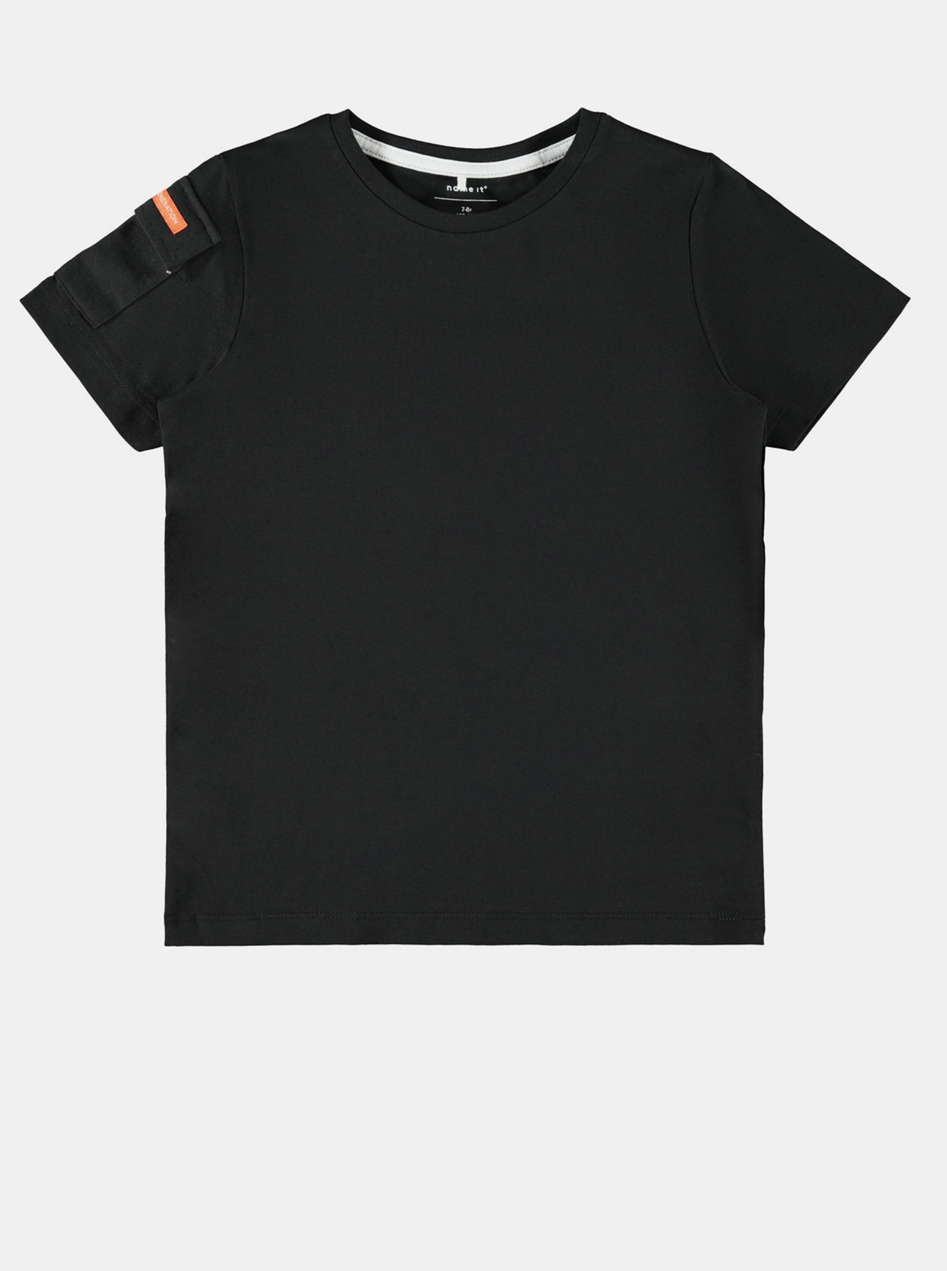Black Boys' T-shirt With Print On The Back Name It Niklaso - Unisex