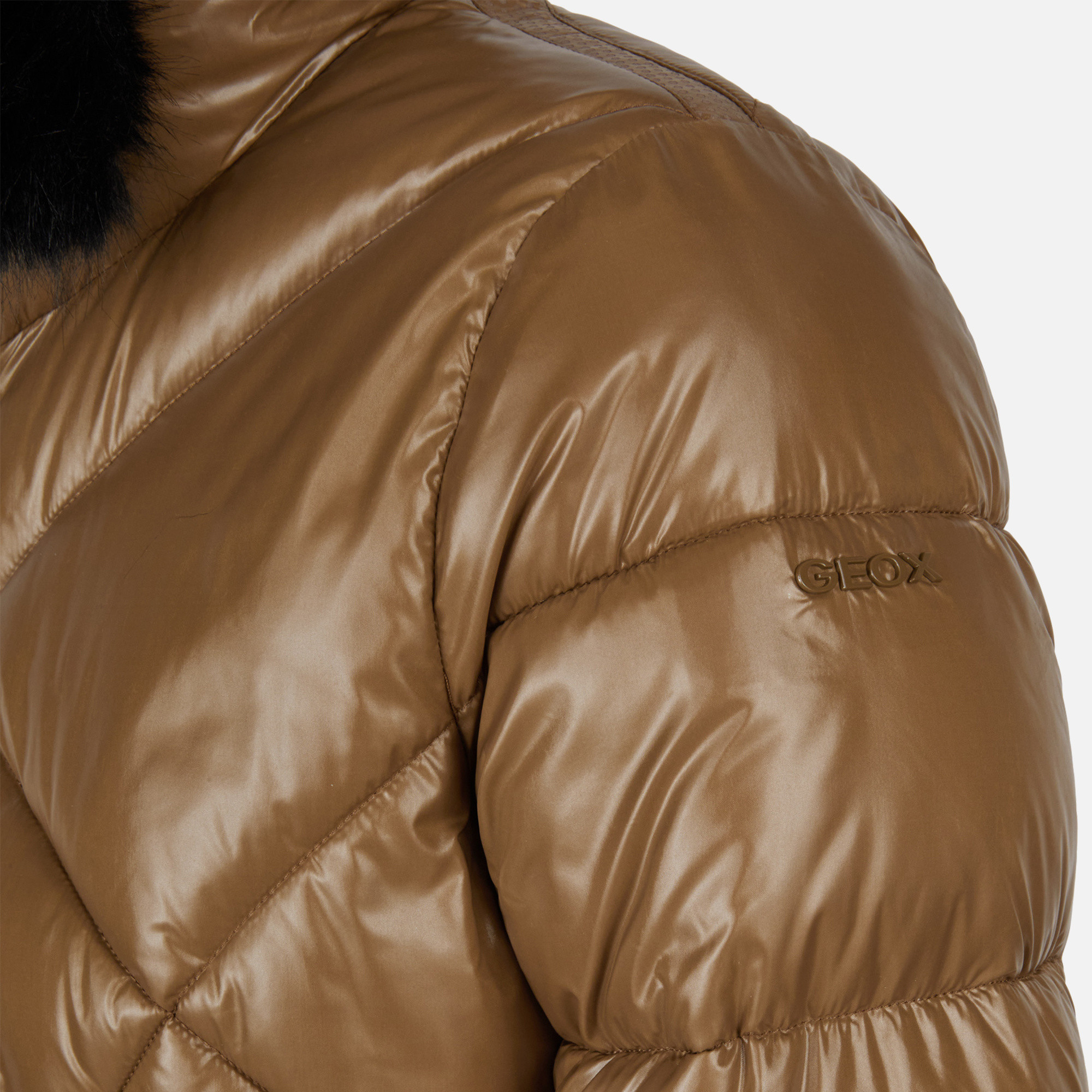 Parka maro de damă Geox Backsie