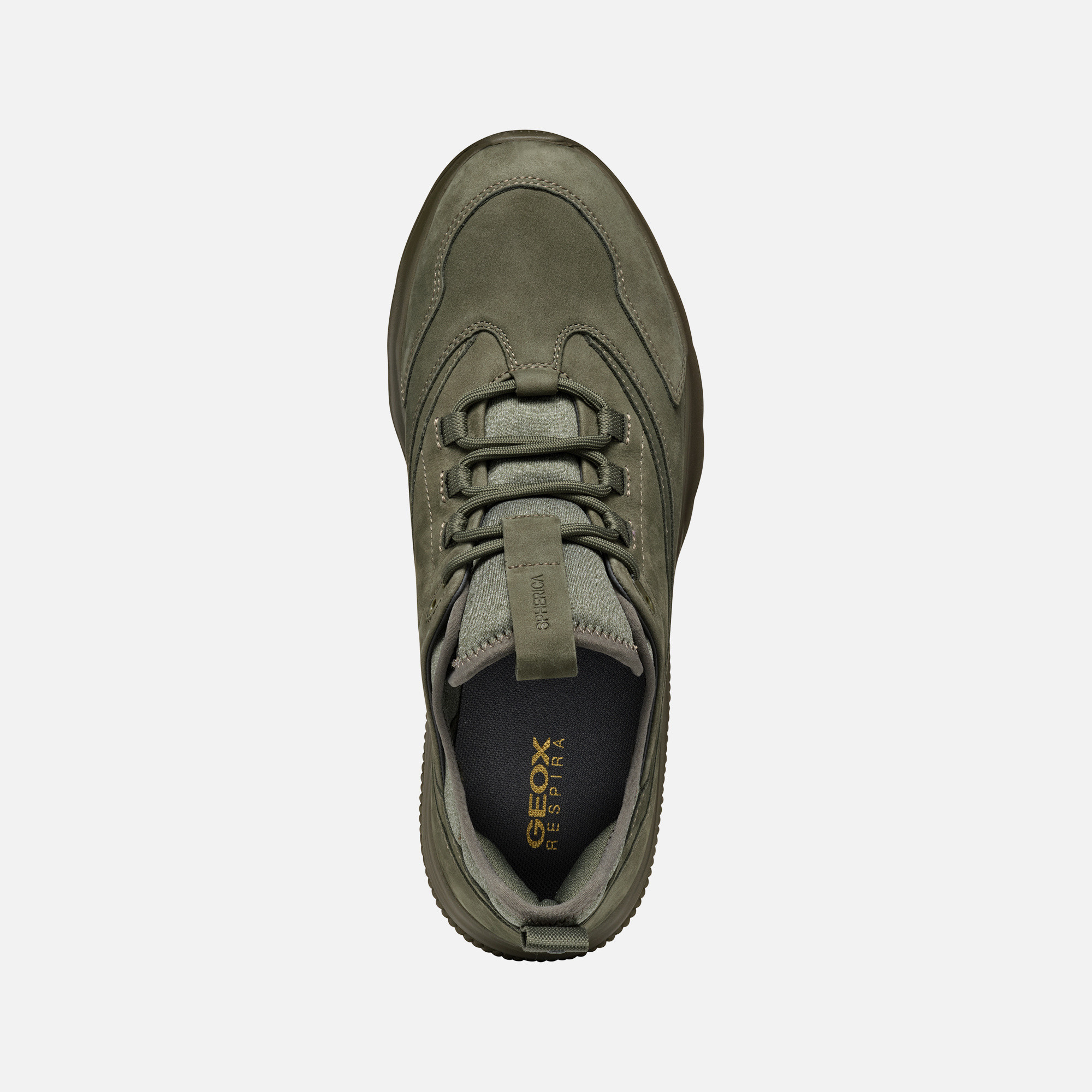 Khaki men's sneakers Geox Spherica Actif - Men's