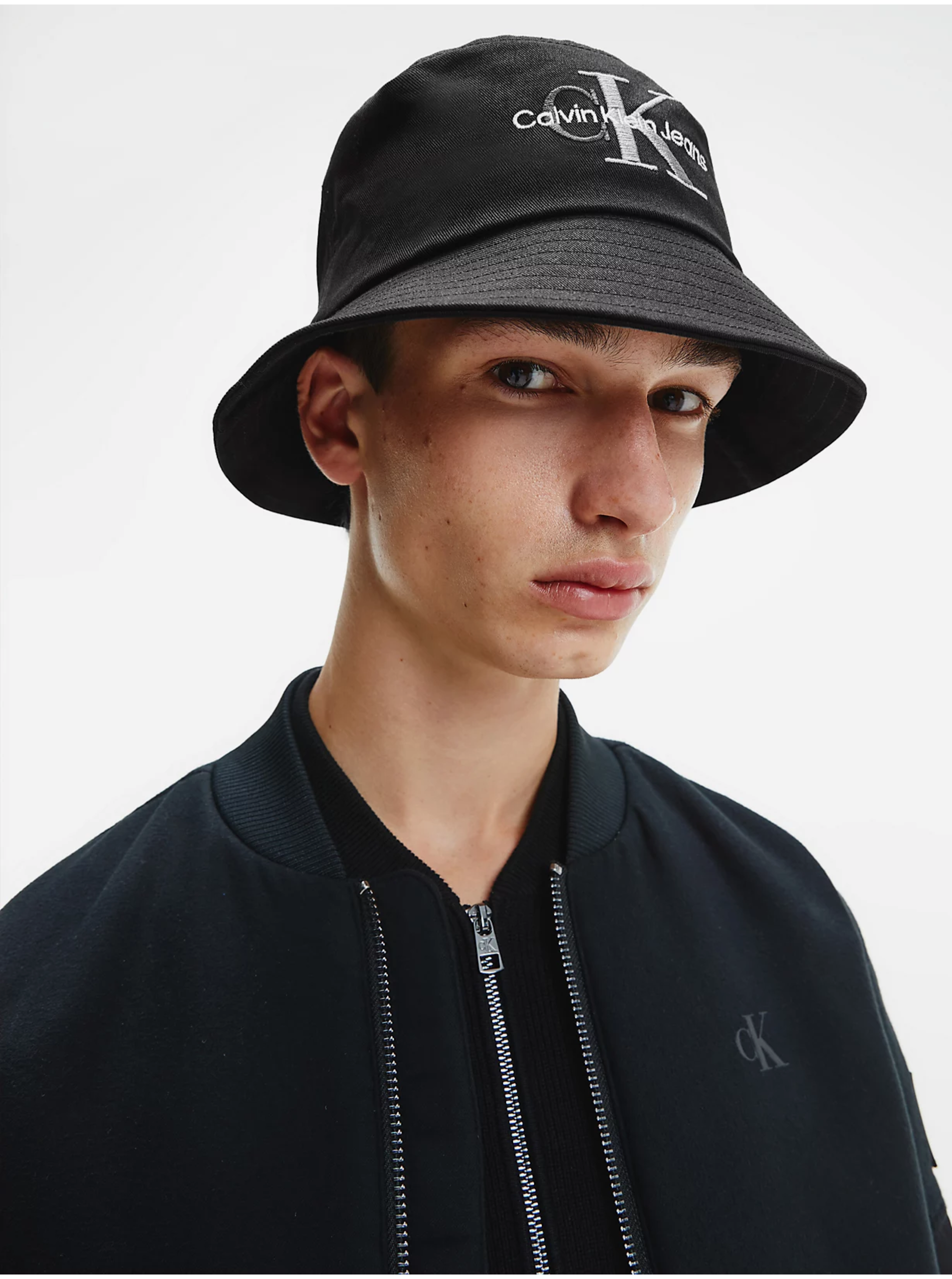 Black men's hat with Calvin Klein Jeans print - Men
