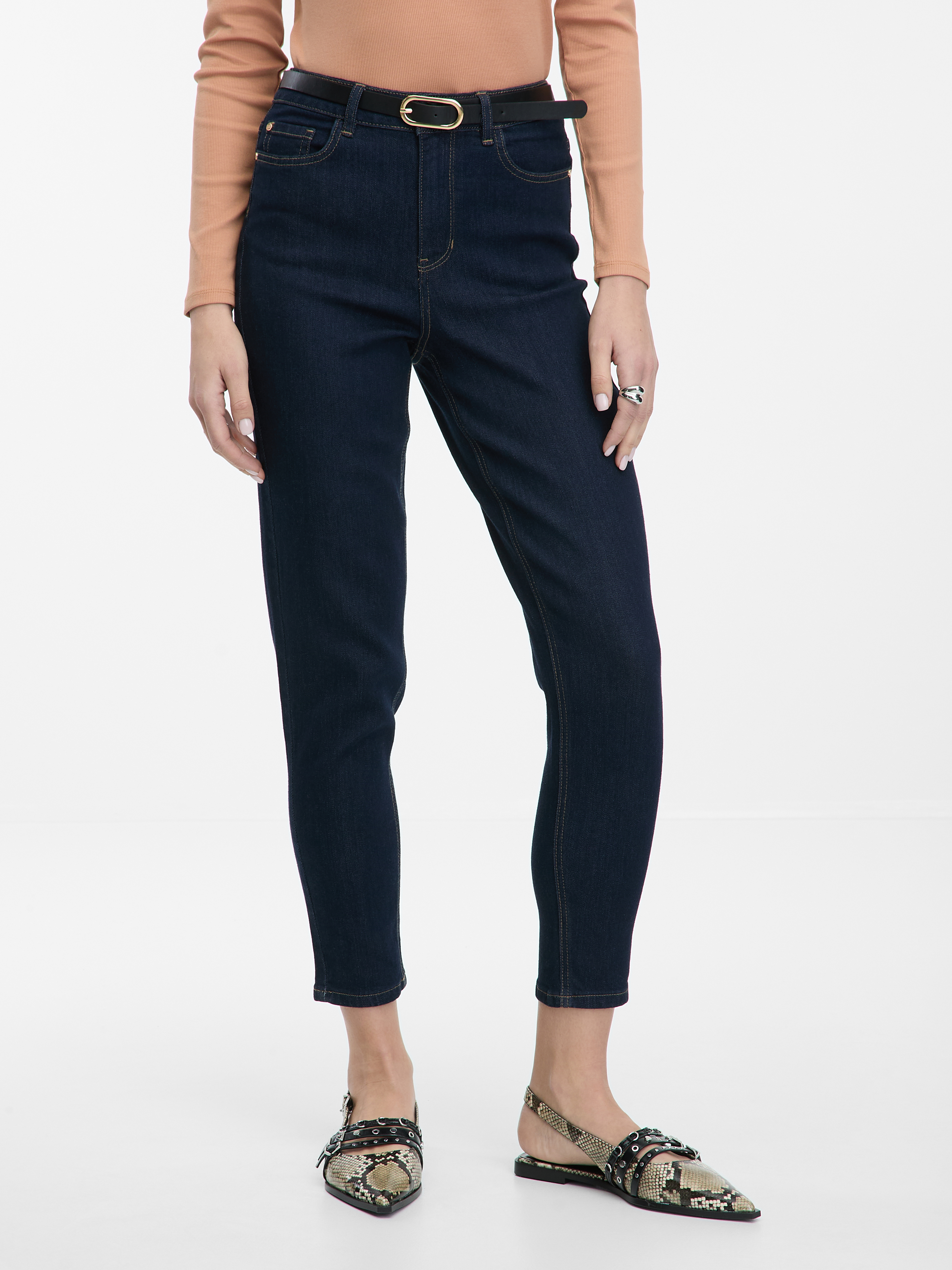 Dark blue women&#039;s mom jeans ORSAY - Women&#039;s