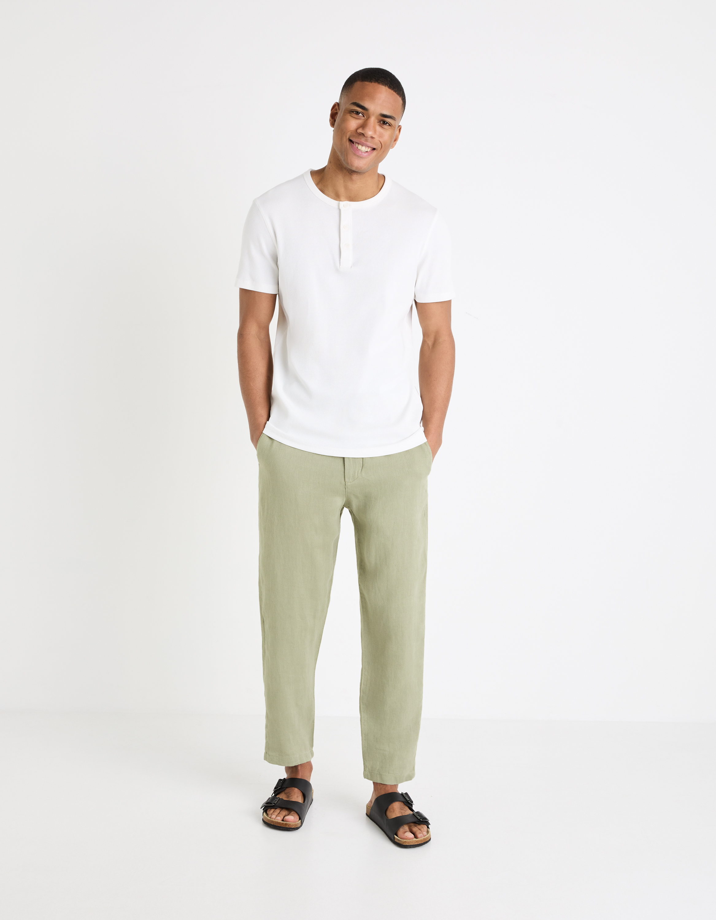 Celio Linen Trousers Dolinus - Mens