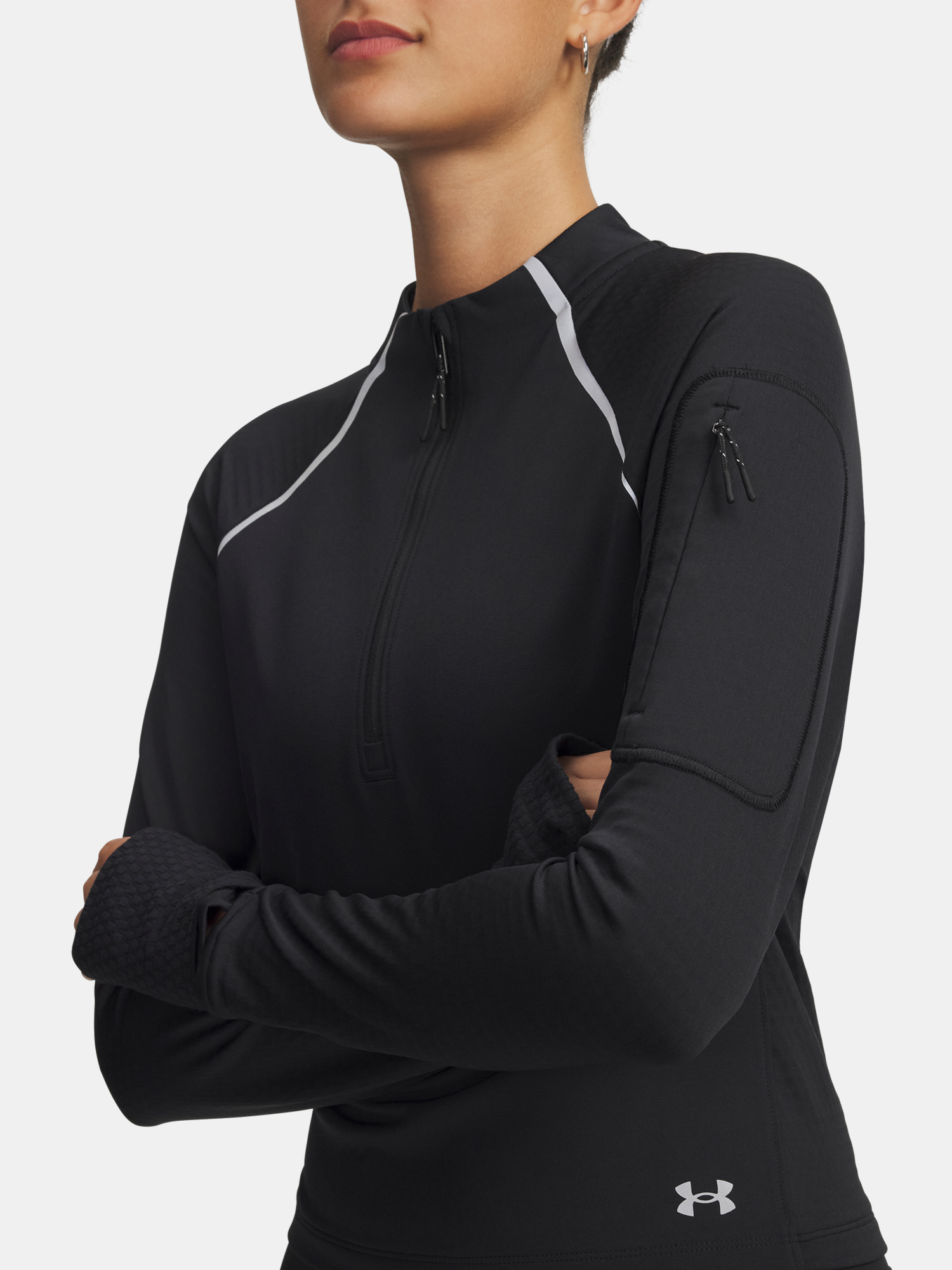 Under Armour UA Velociti Pro CW Half Zip-BLK T-Shirt for Women - Women's