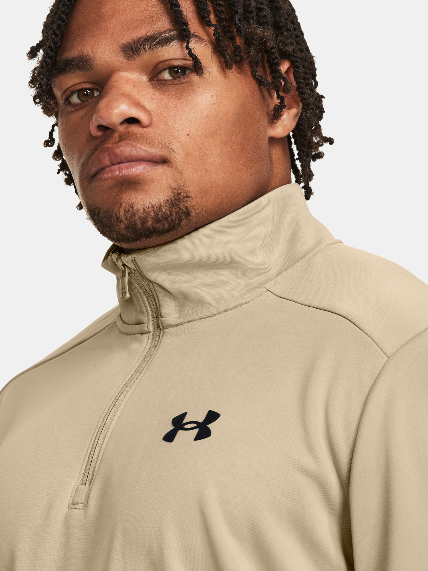 Men's Under Armour UA Armour Fleece 1/4 Zip-BRN - Men's Sweatshirt