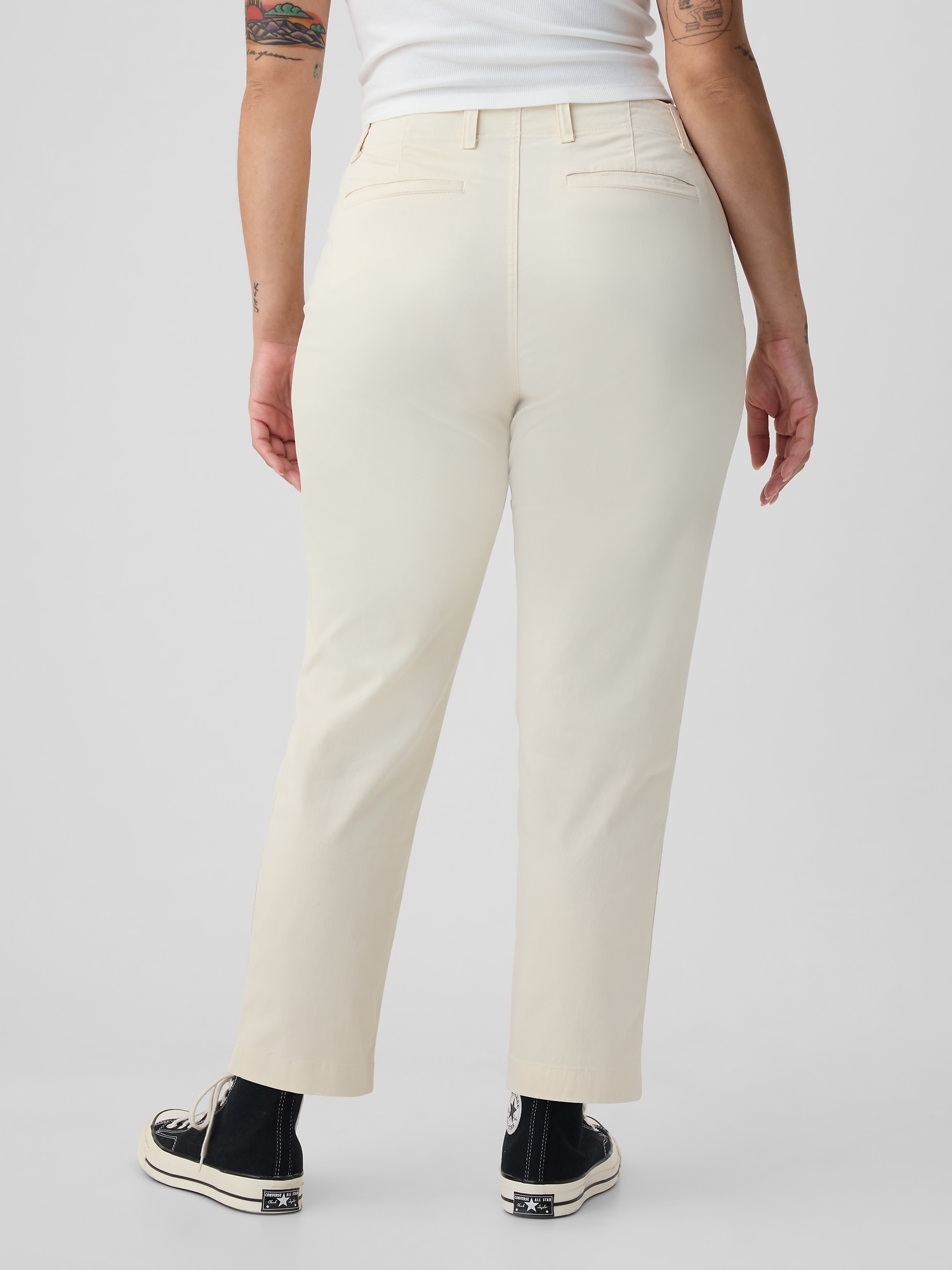 Pantaloni chino pentru femei GAP - bej