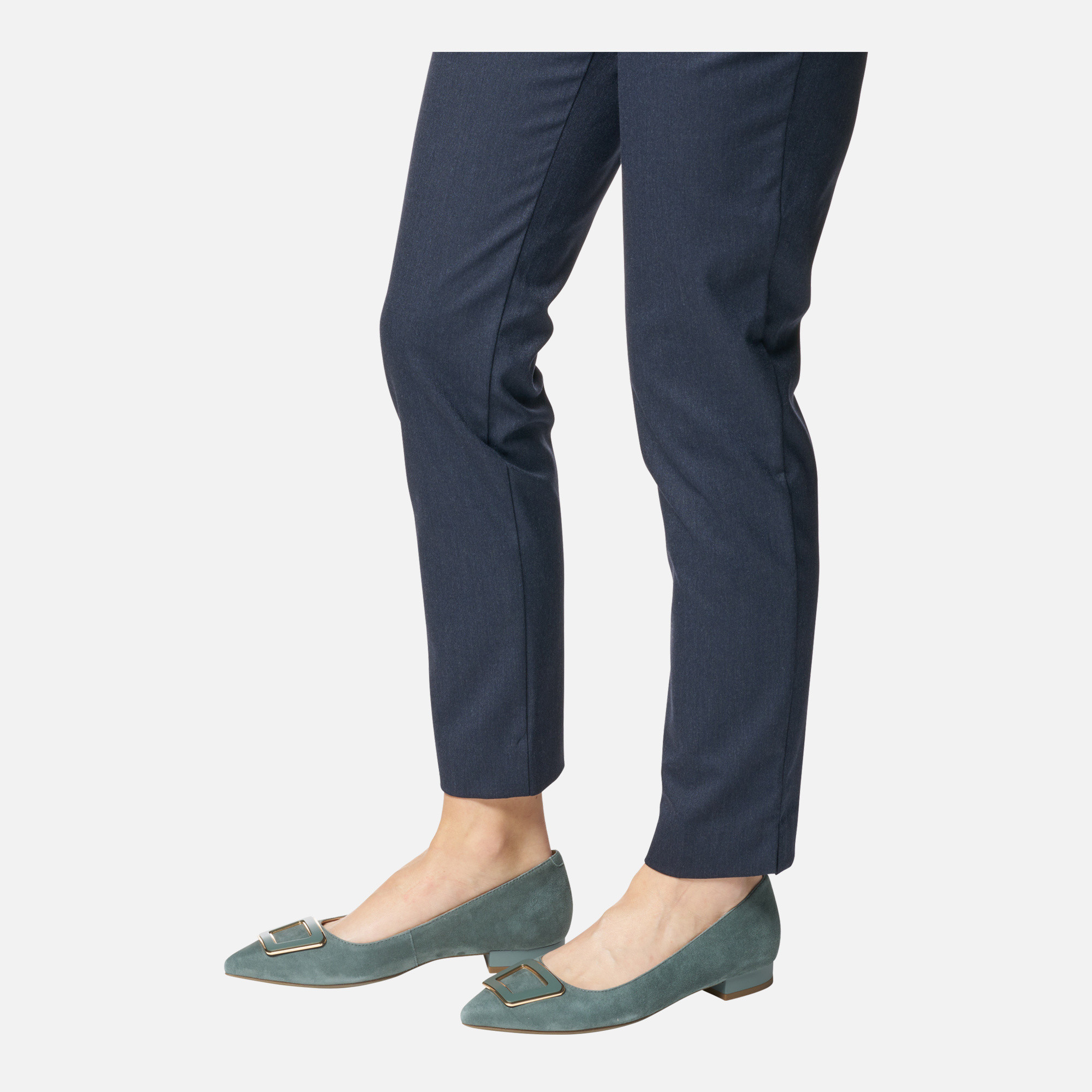 Light green women&#039;s ballet flats Geox Charyssa - Women&#039;s