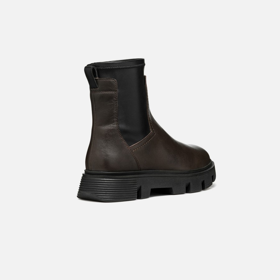 Dark brown women&#039;s ankle shoes Geox Vilde - Women&#039;s