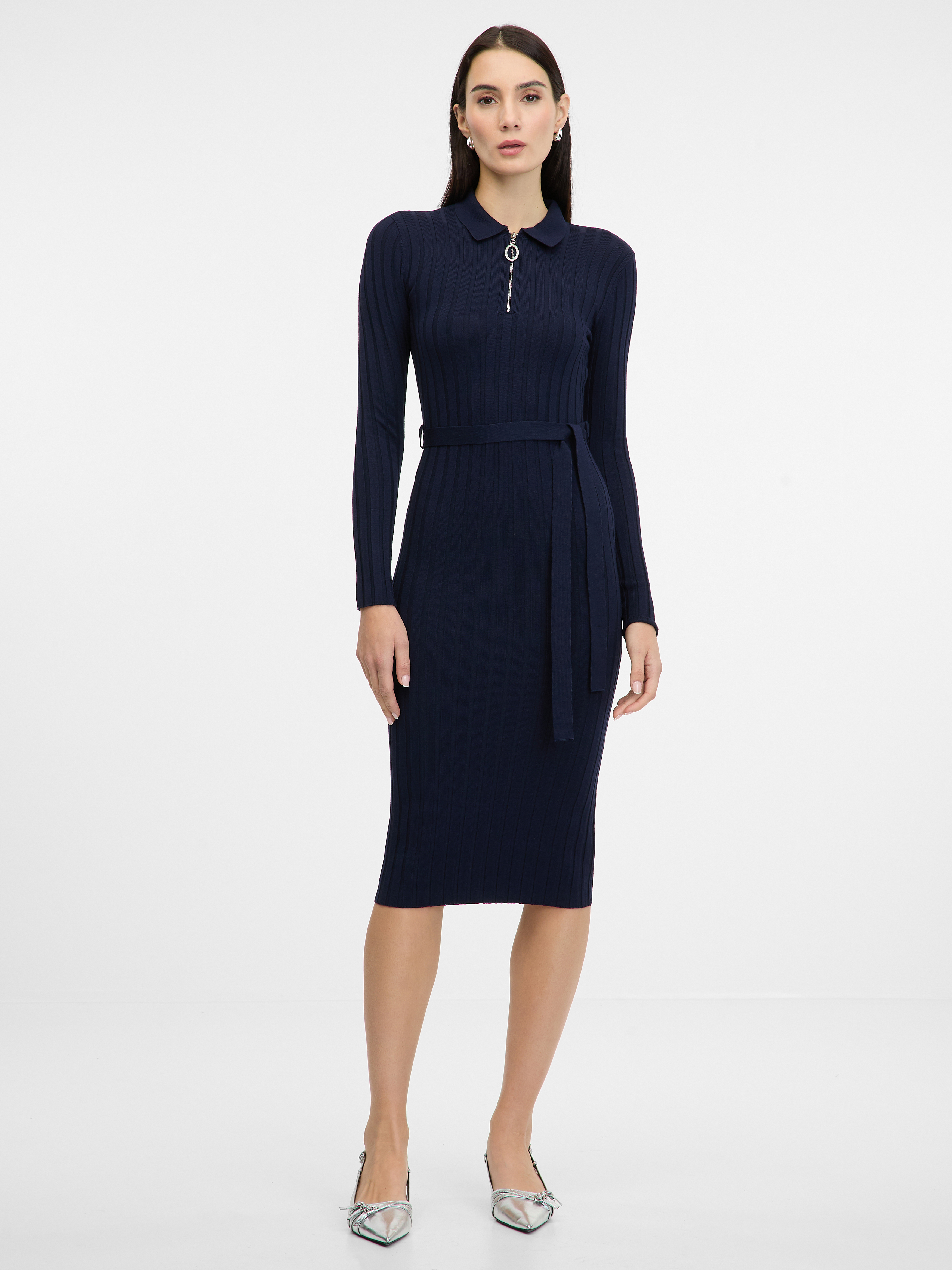 Dark blue womens midi dress ORSAY - Womens