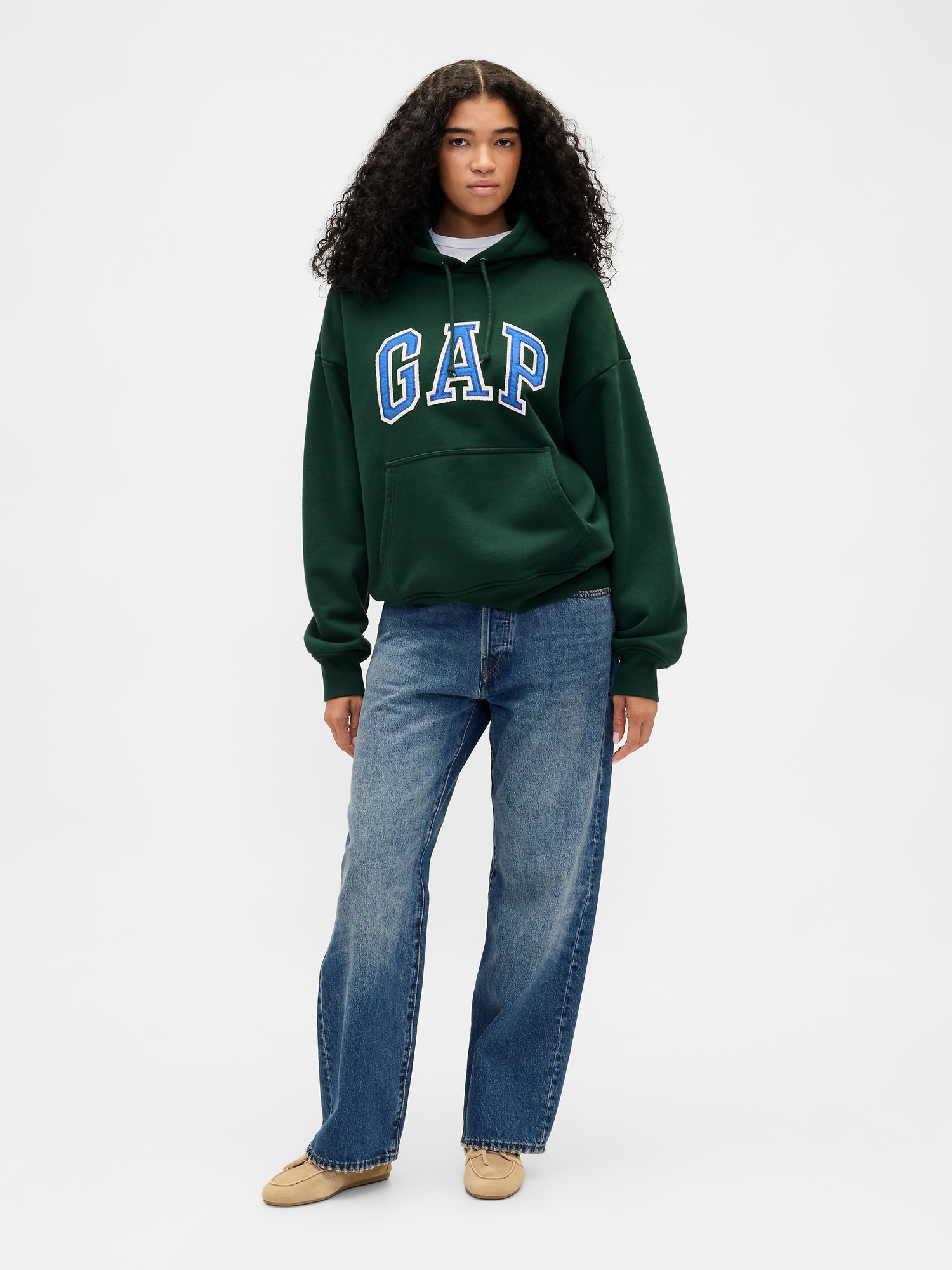 GAP Oversize Sweatshirt with Extra Heavyweight Unisex Logo - Men's