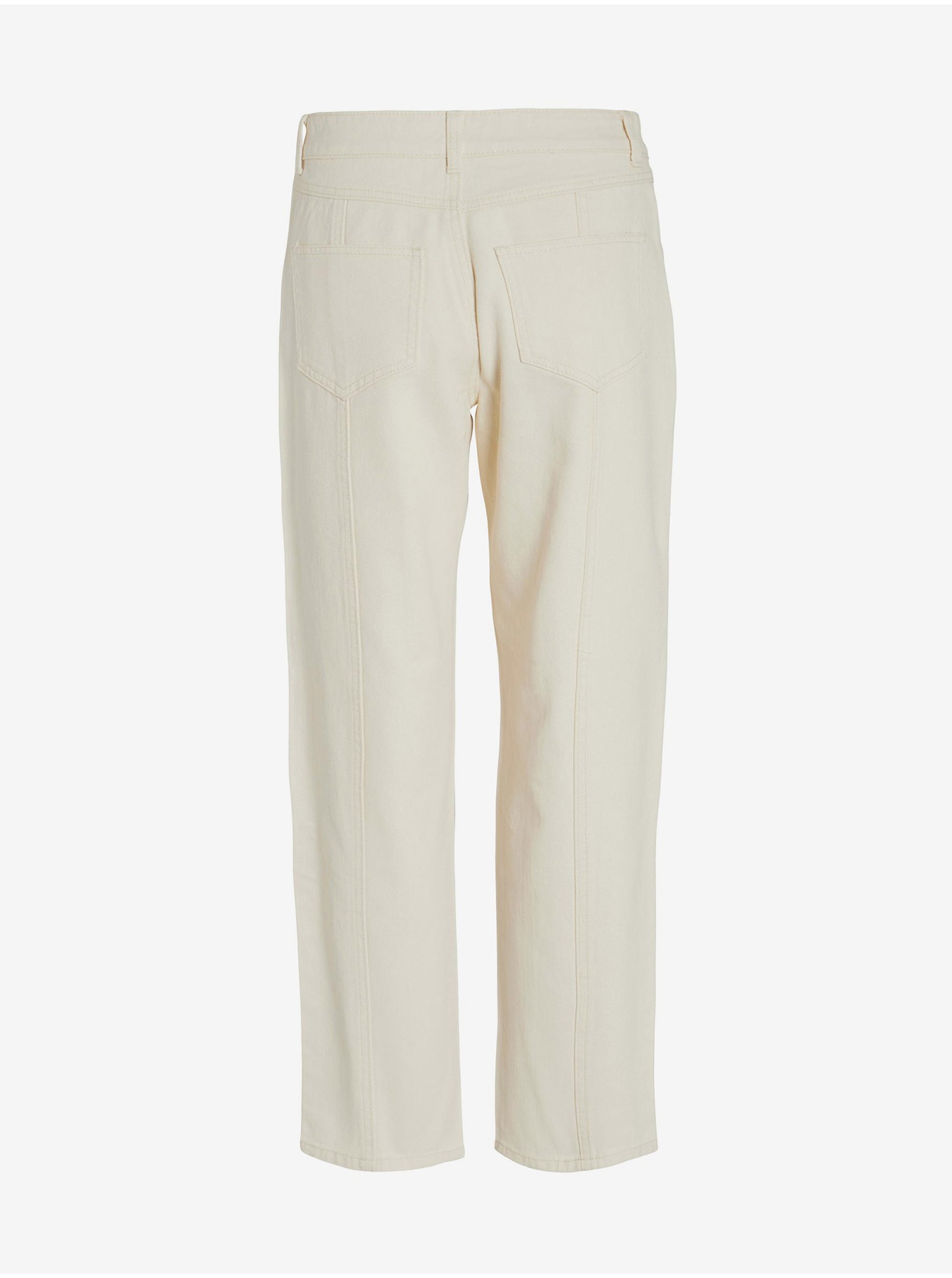 Straight fit pentru femei VILA - crem