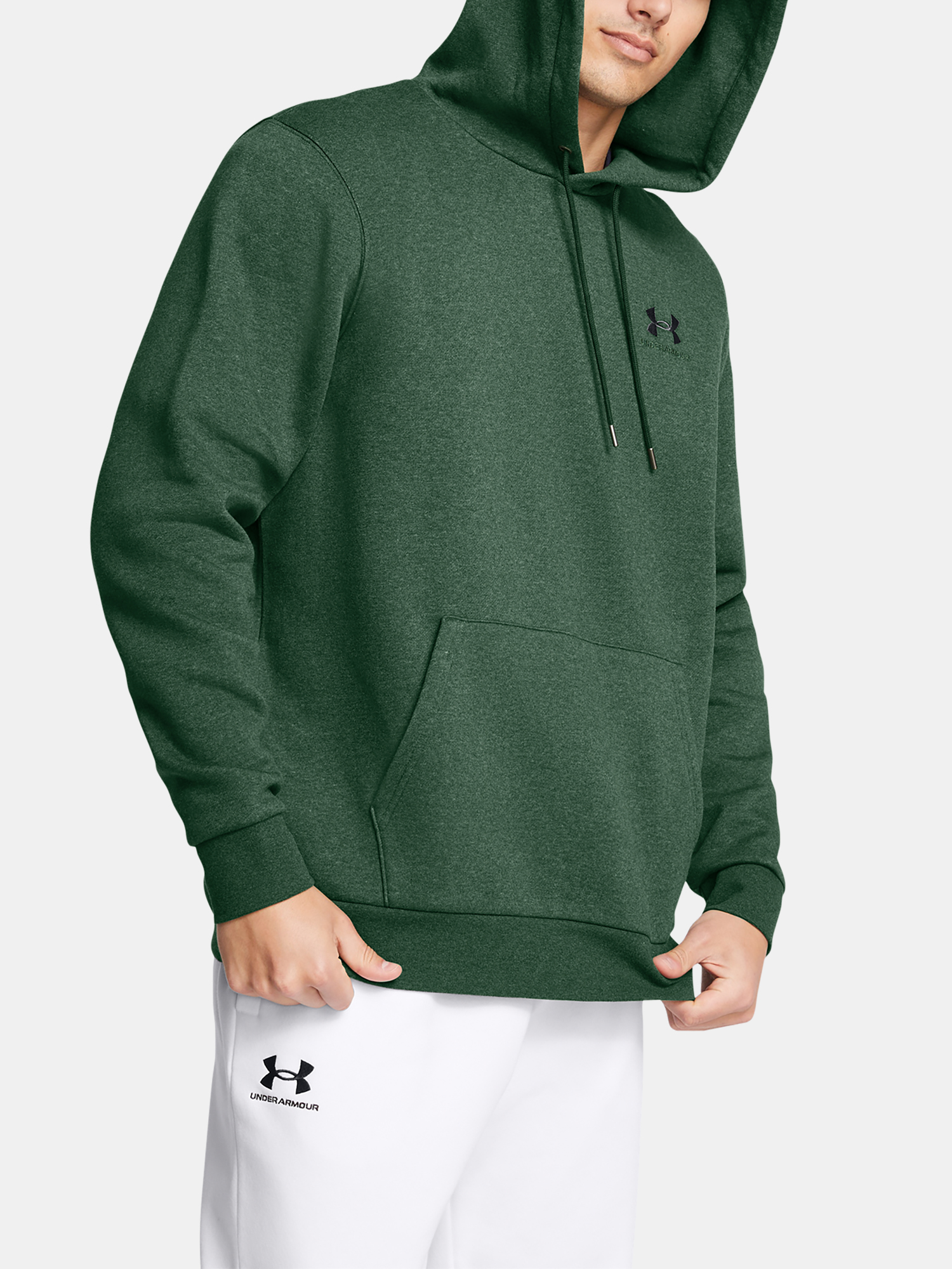 Men's Sweatshirt Under Armour UA Icon Fleece Hoodie-GRN - Men's