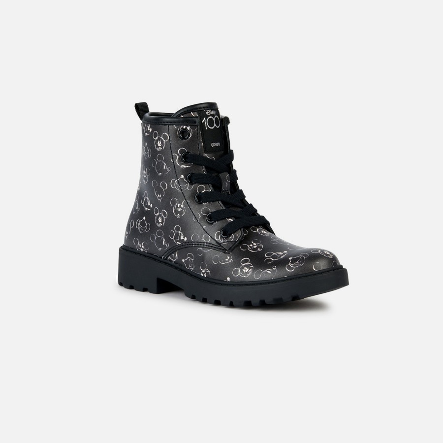 Black Girls Ankle Boots Geox Casey - Girls