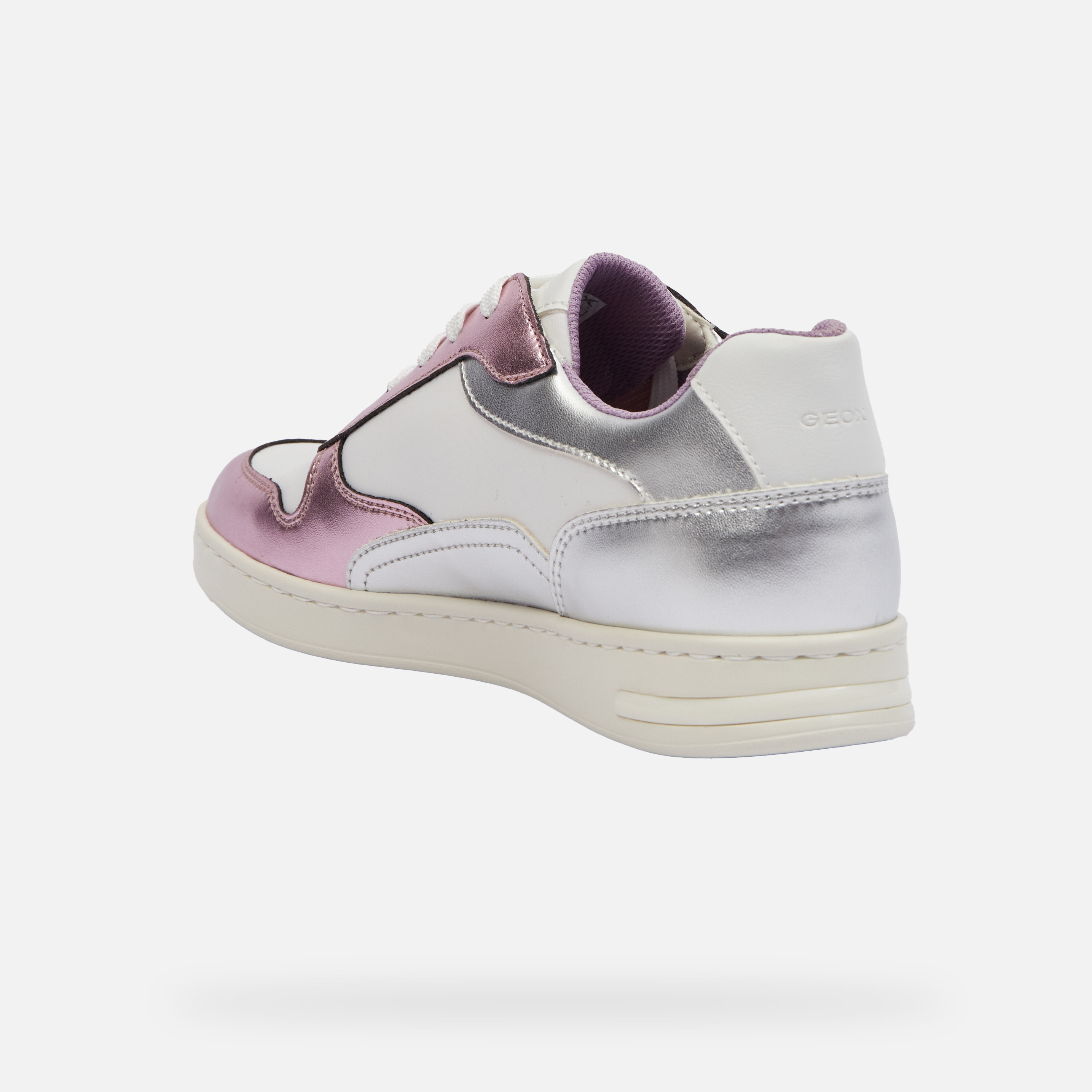 Silver women's sneakers Geox Jaysen - Women's