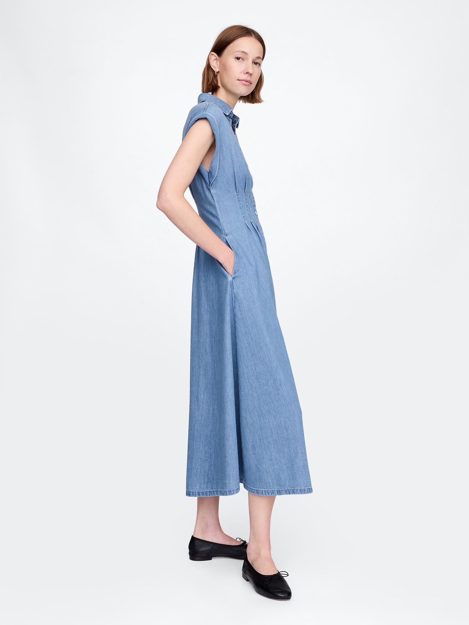 GAP Denim shirt maxi dress - Women's