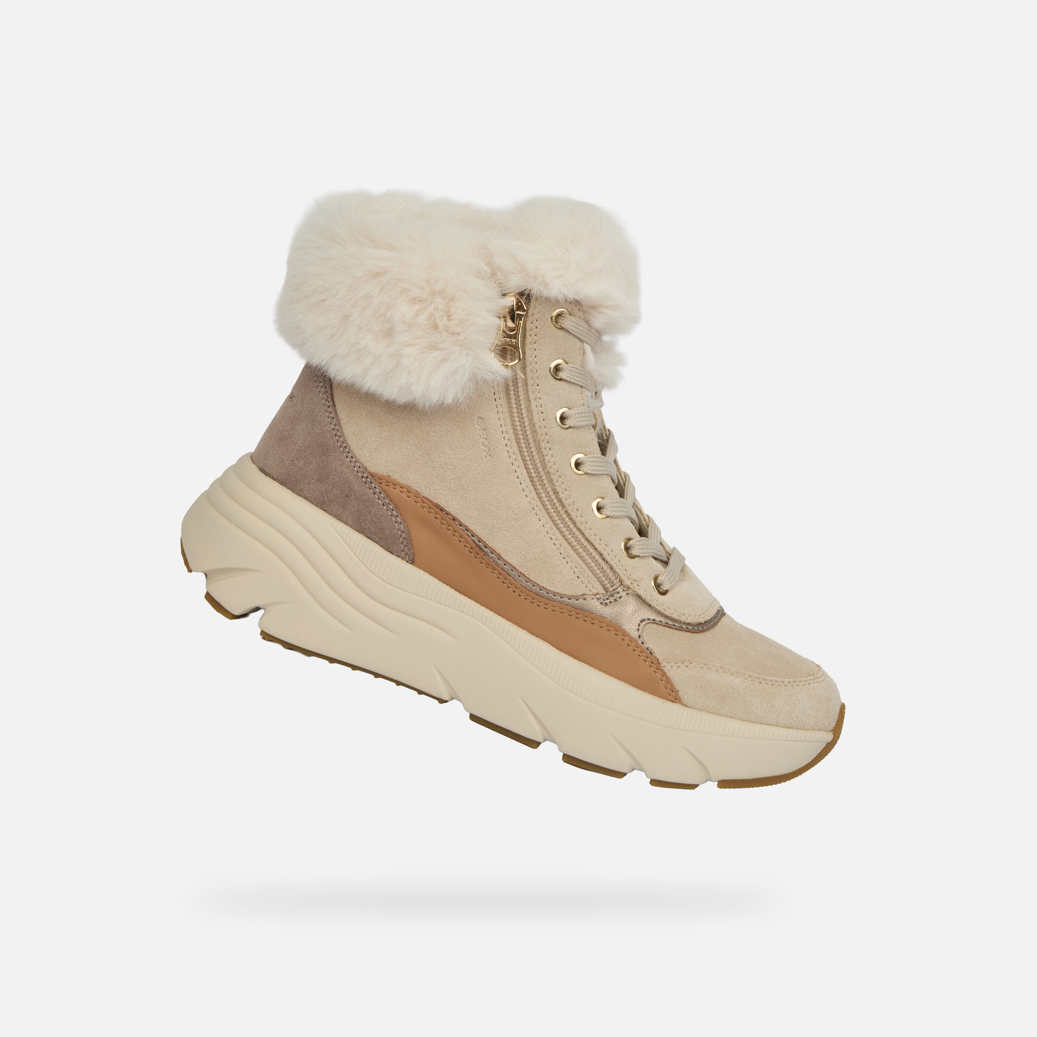 Beige Geox Diamanta Women's Ankle Boots - Ladies