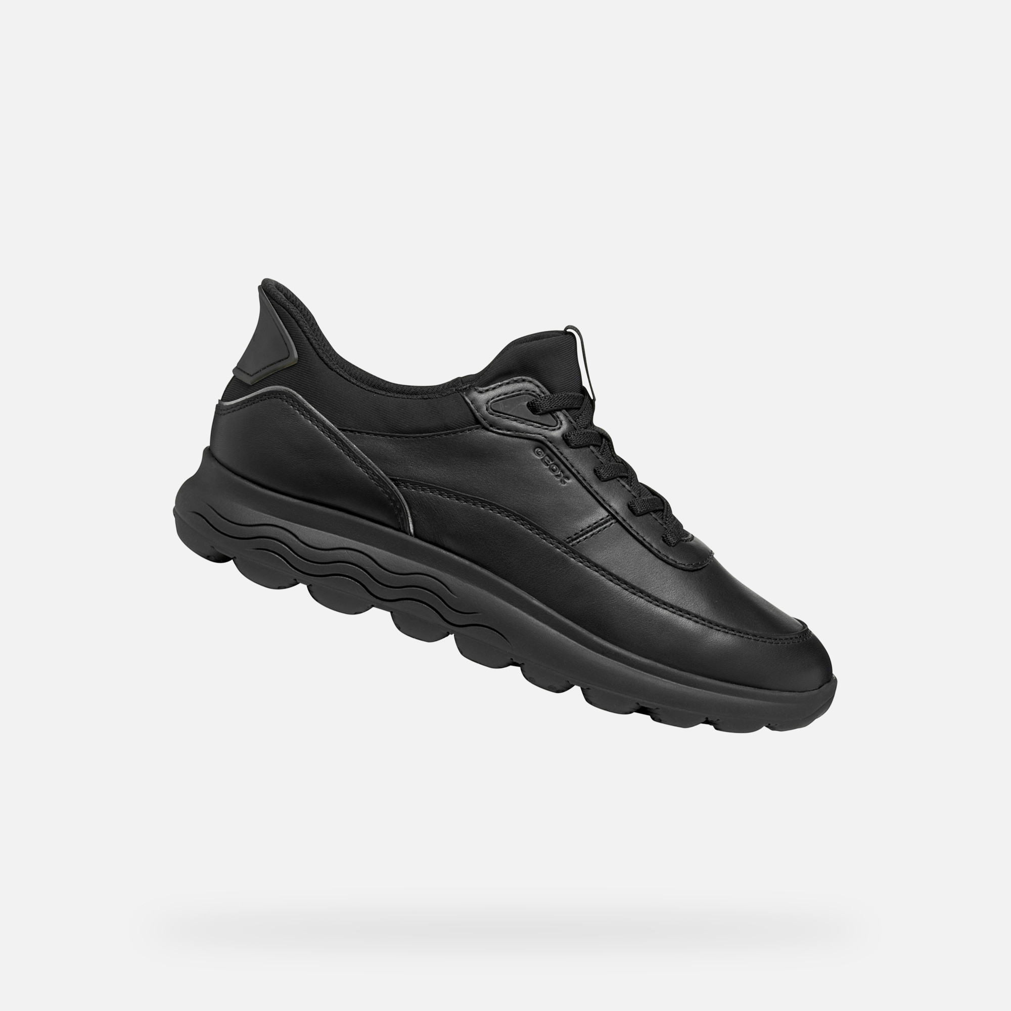 Black womens sneakers Geox Spherica Plus - Womens