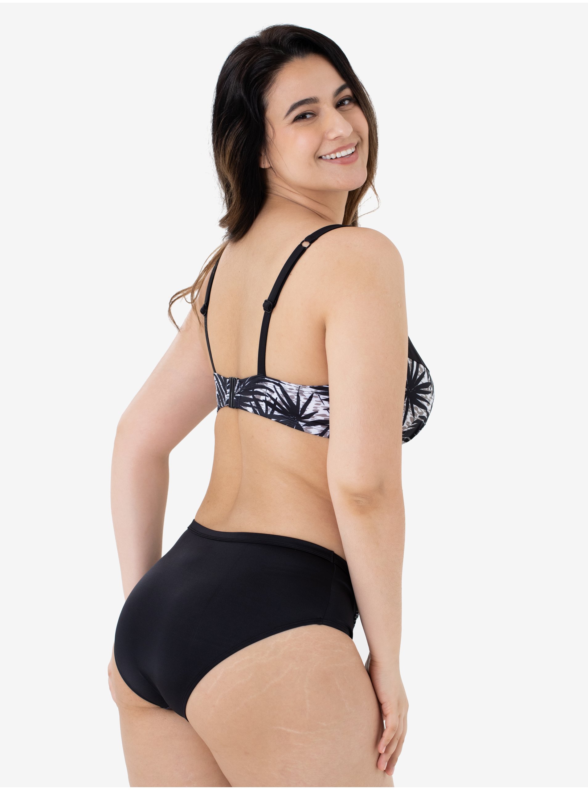 Marimi curvy pentru femei DORINA - negru, alb