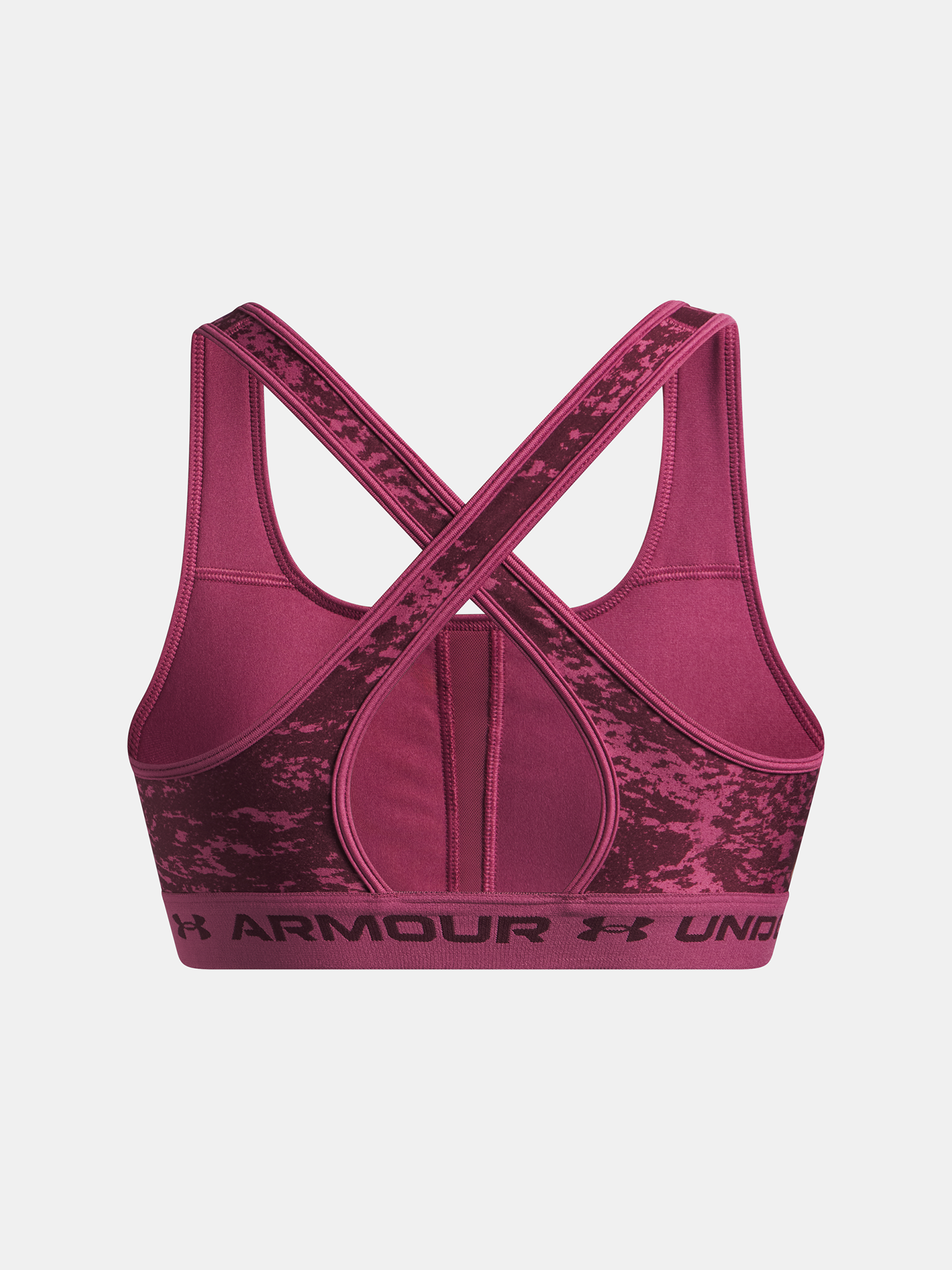 Under Armour Crossback Mid Print-RED Women&#039;s Bra - Women&#039;s