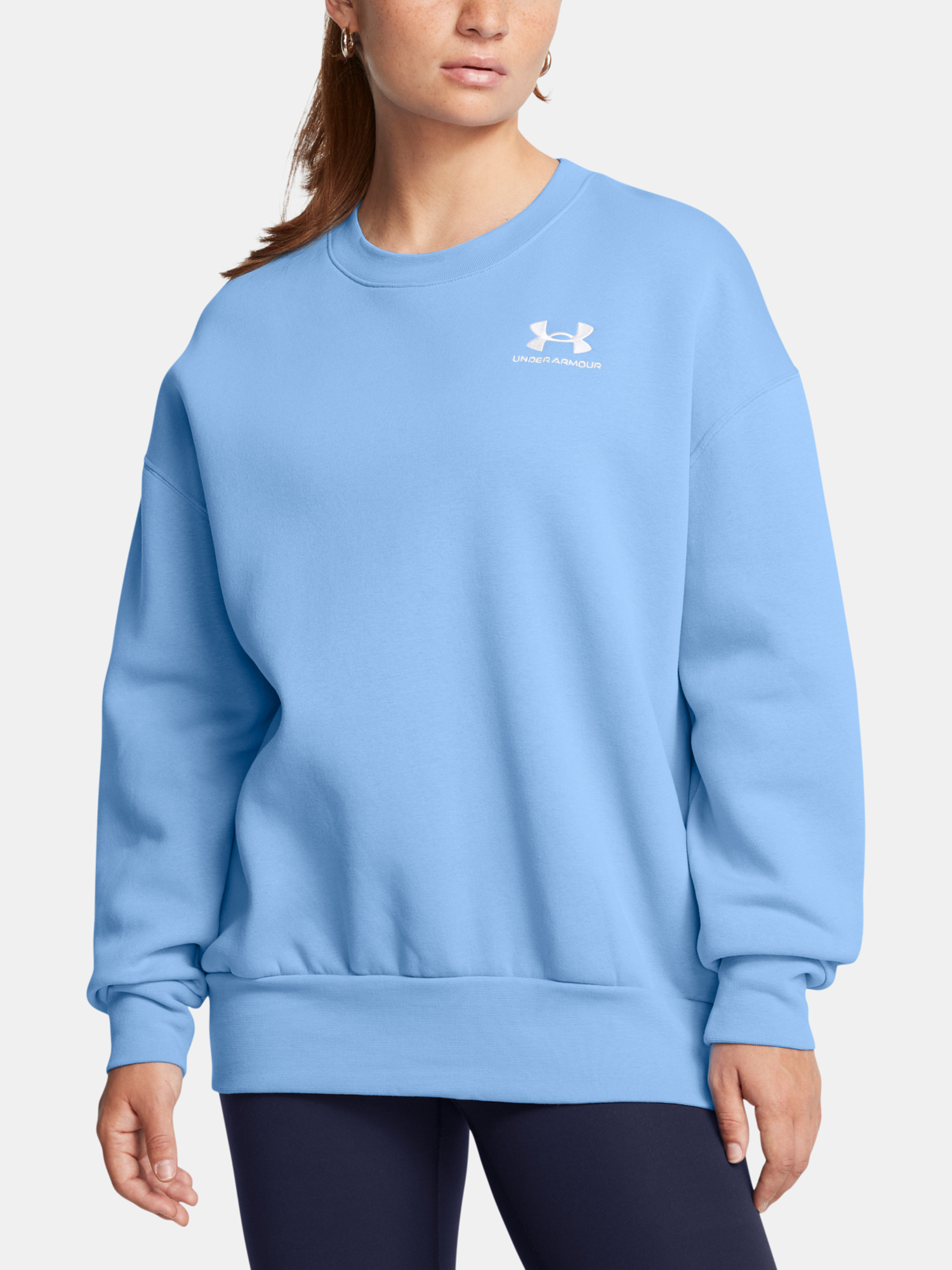 Women's Sweatshirt Under Armour UA Icon Fleece OS Crew-BLU - Women's