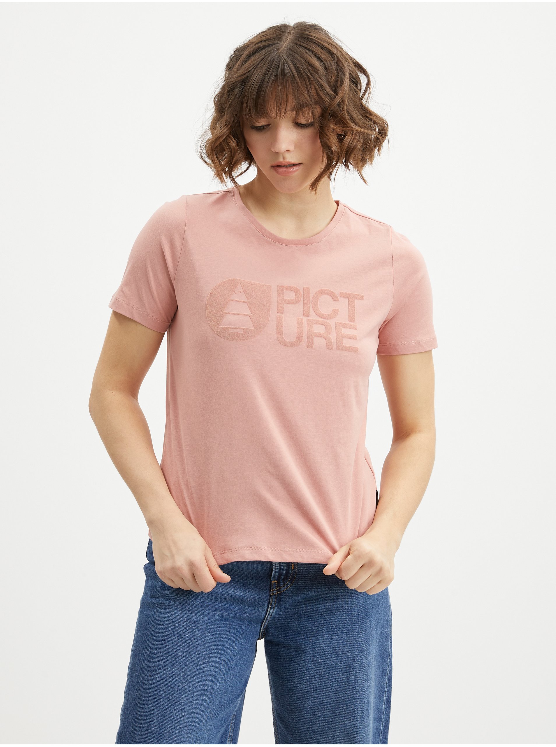 Levně Růžové dámské tričko Picture - Dámské