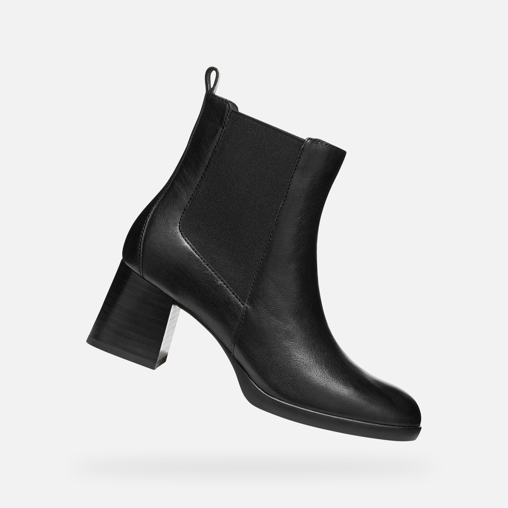 Black womens ankle boots Geox Walk Pleasure 55 - Womens