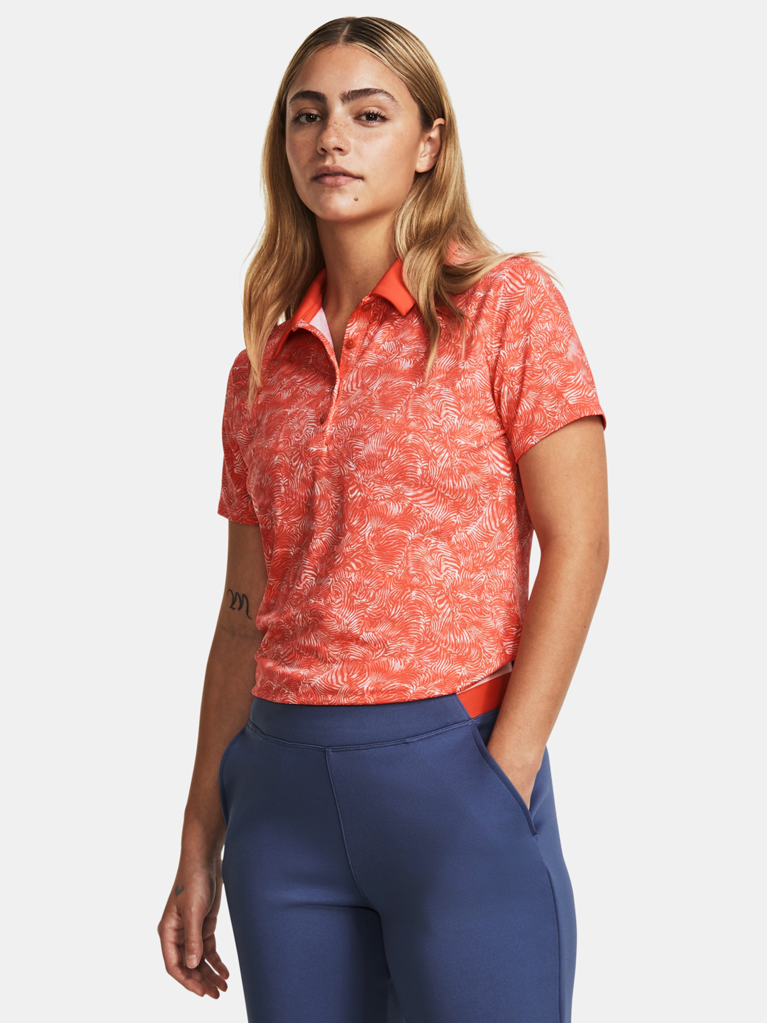 Koralové športové polo tričko Under Armour UA Playoff Printed SS Polo