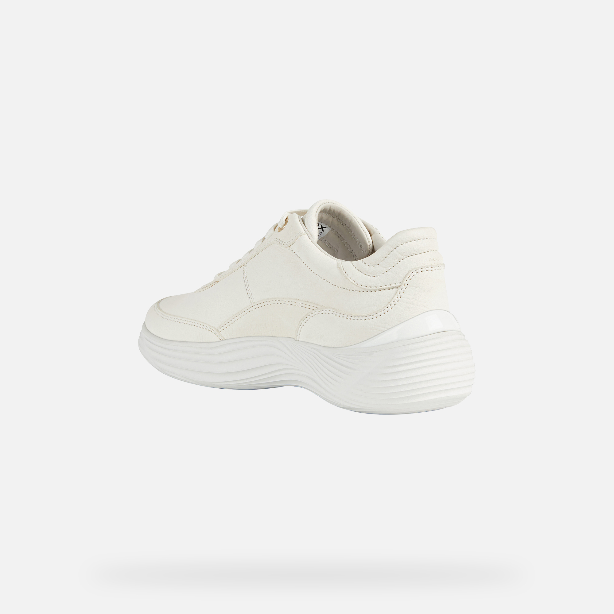 White women's sneakers Geox Fluctis - Women's