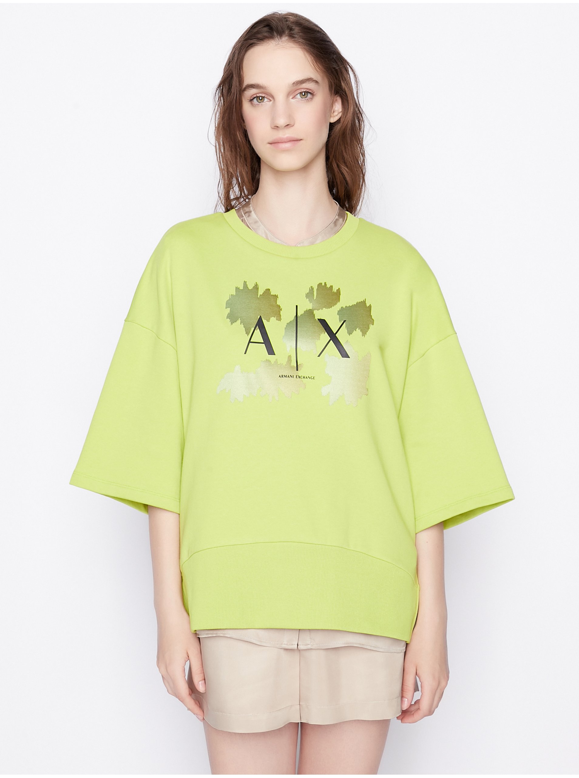 Light Green Women Oversize Sweatshirt Armani Exchange - Women