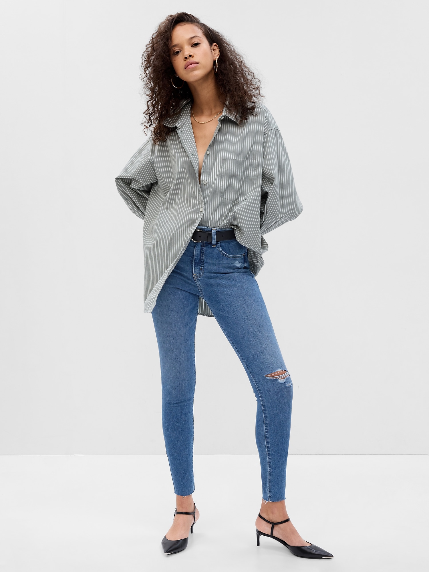 Slim fit pentru femei GAP - albastru