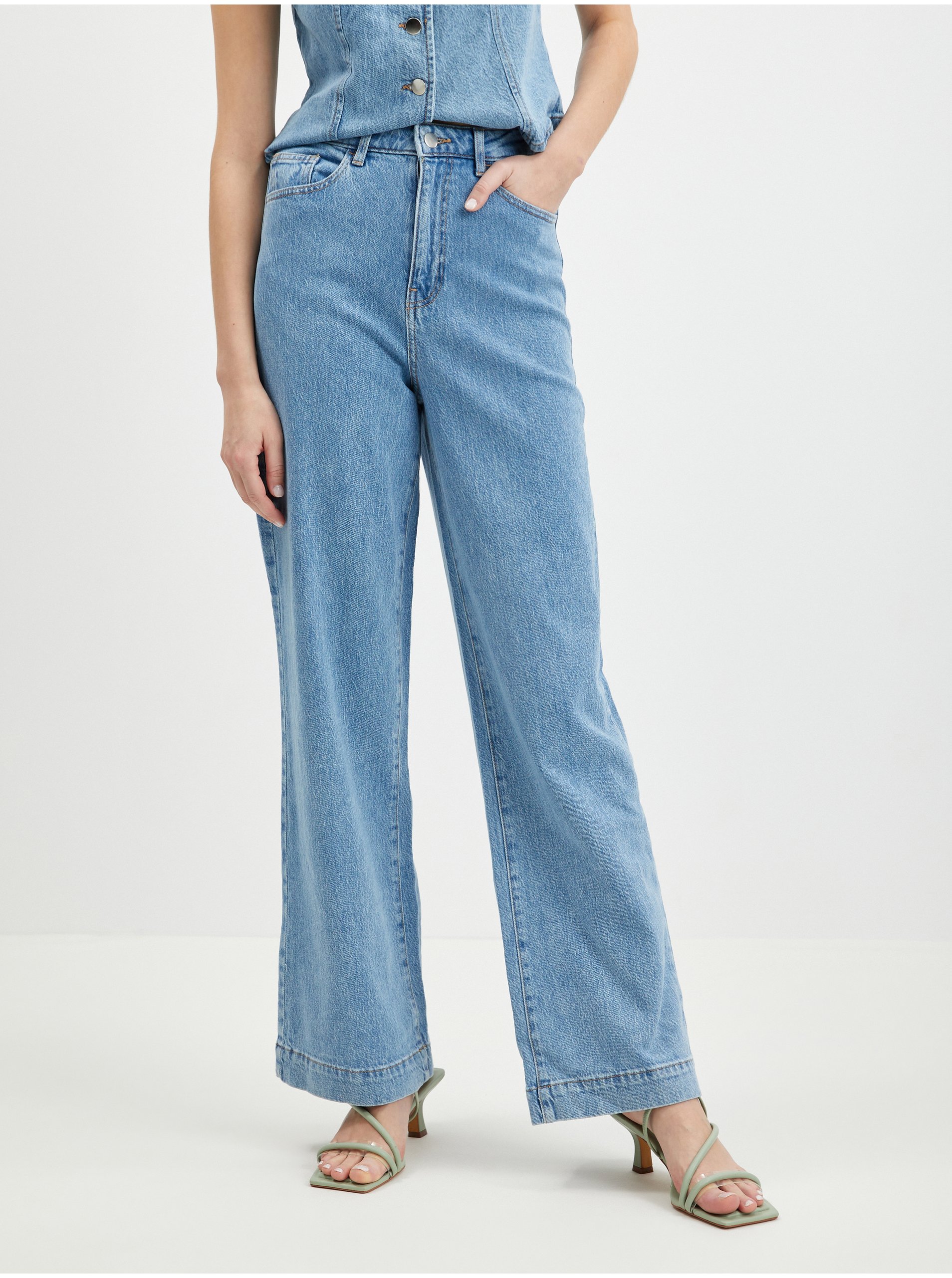 Flared, Bootcut pentru femei AWARE by VERO MODA - albastru deschis