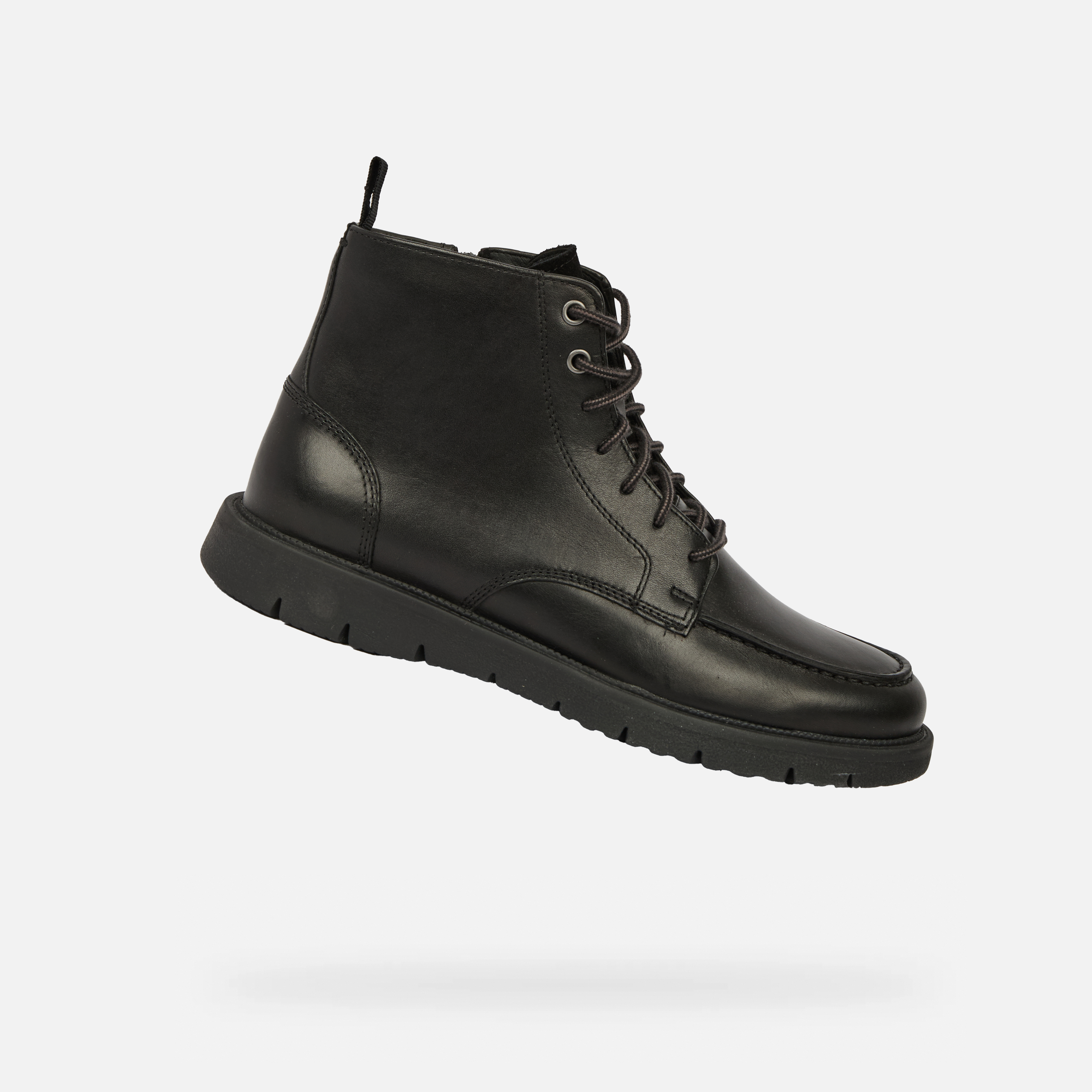 Black mens ankle boots Geox Pove - Mens