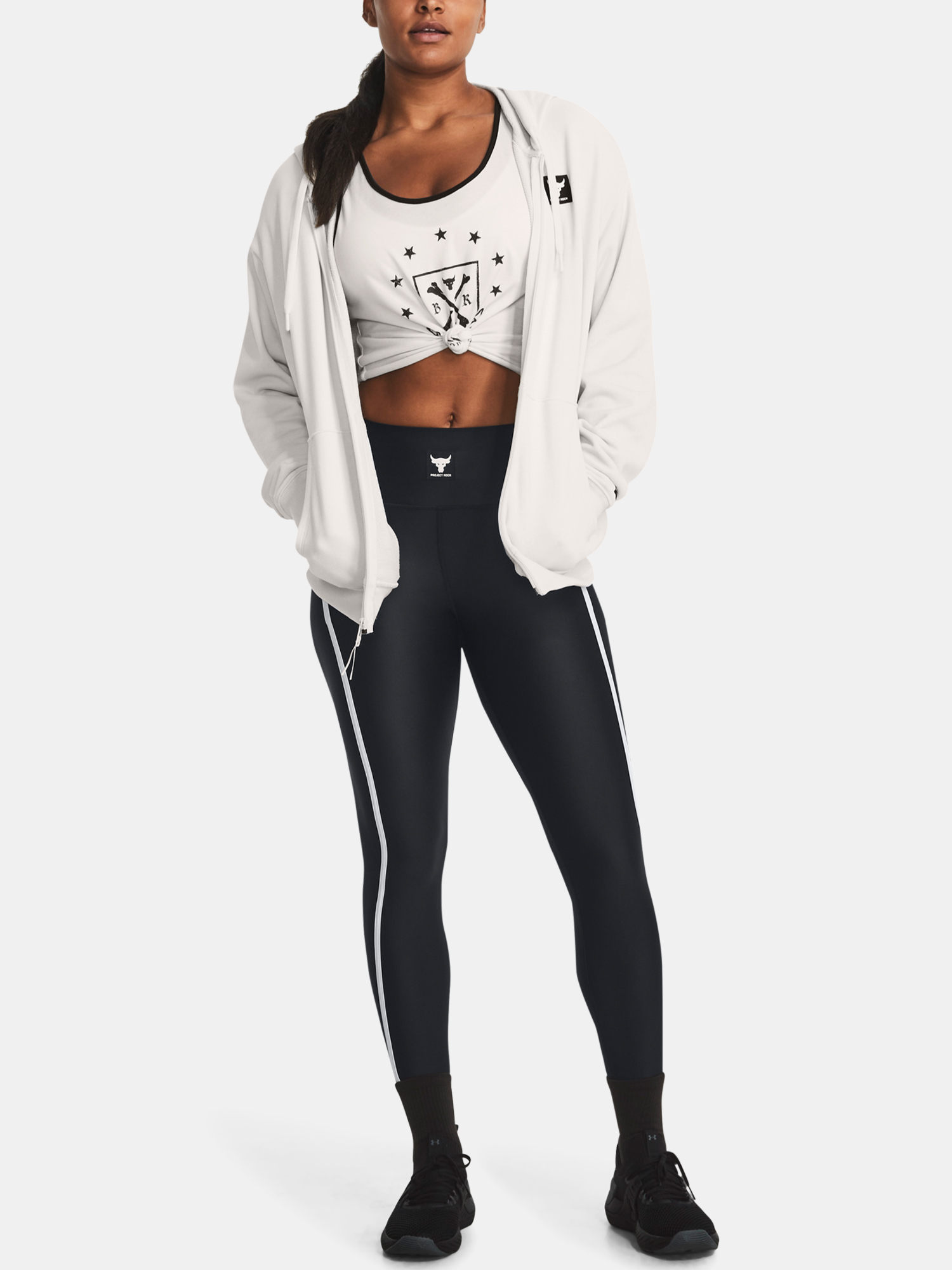 Under Armour Sweatshirt Pjt Rck HW Terry FZ OS-GRN - Women's