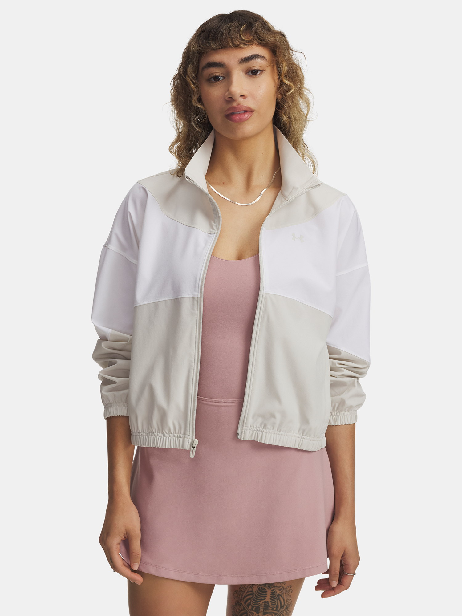 Under Armour UA Rival Woven Jacket-WHT - Ladies