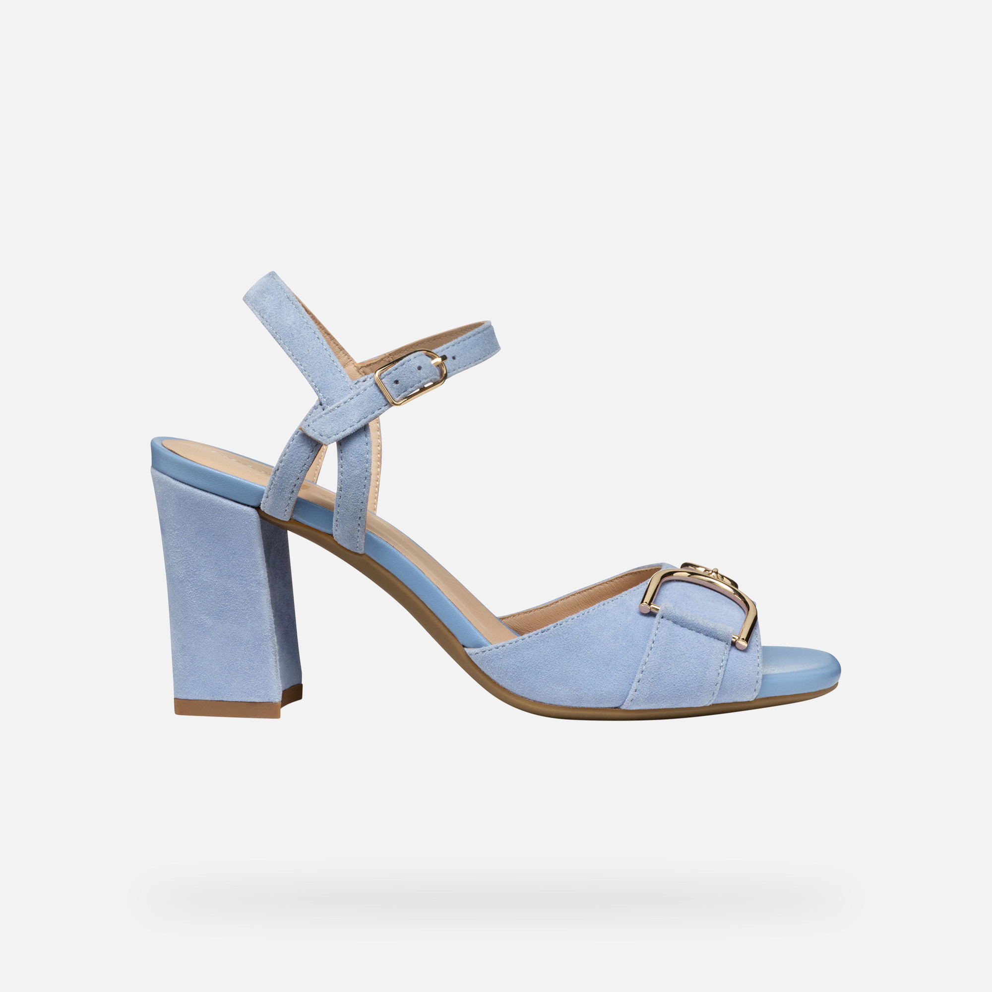 Light blue women&#039;s sandals Geox New Eraklia 80 - Women&#039;s