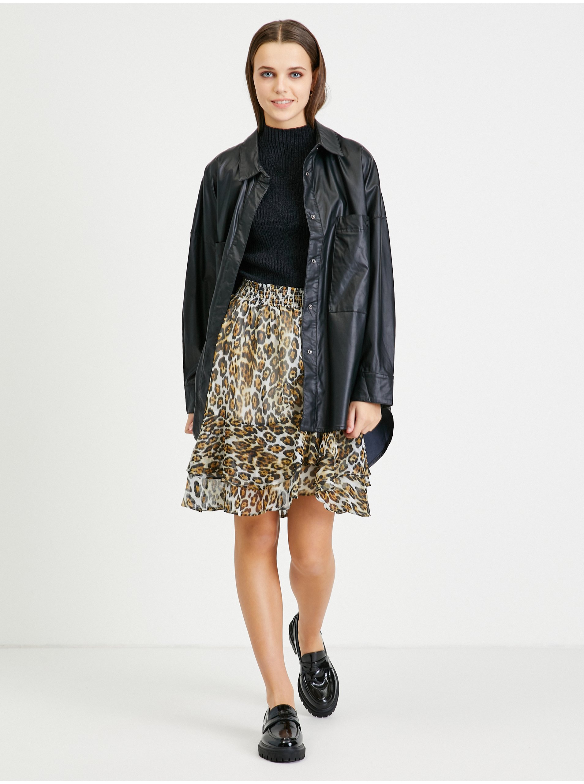 Fustă de damă Guess Leopard