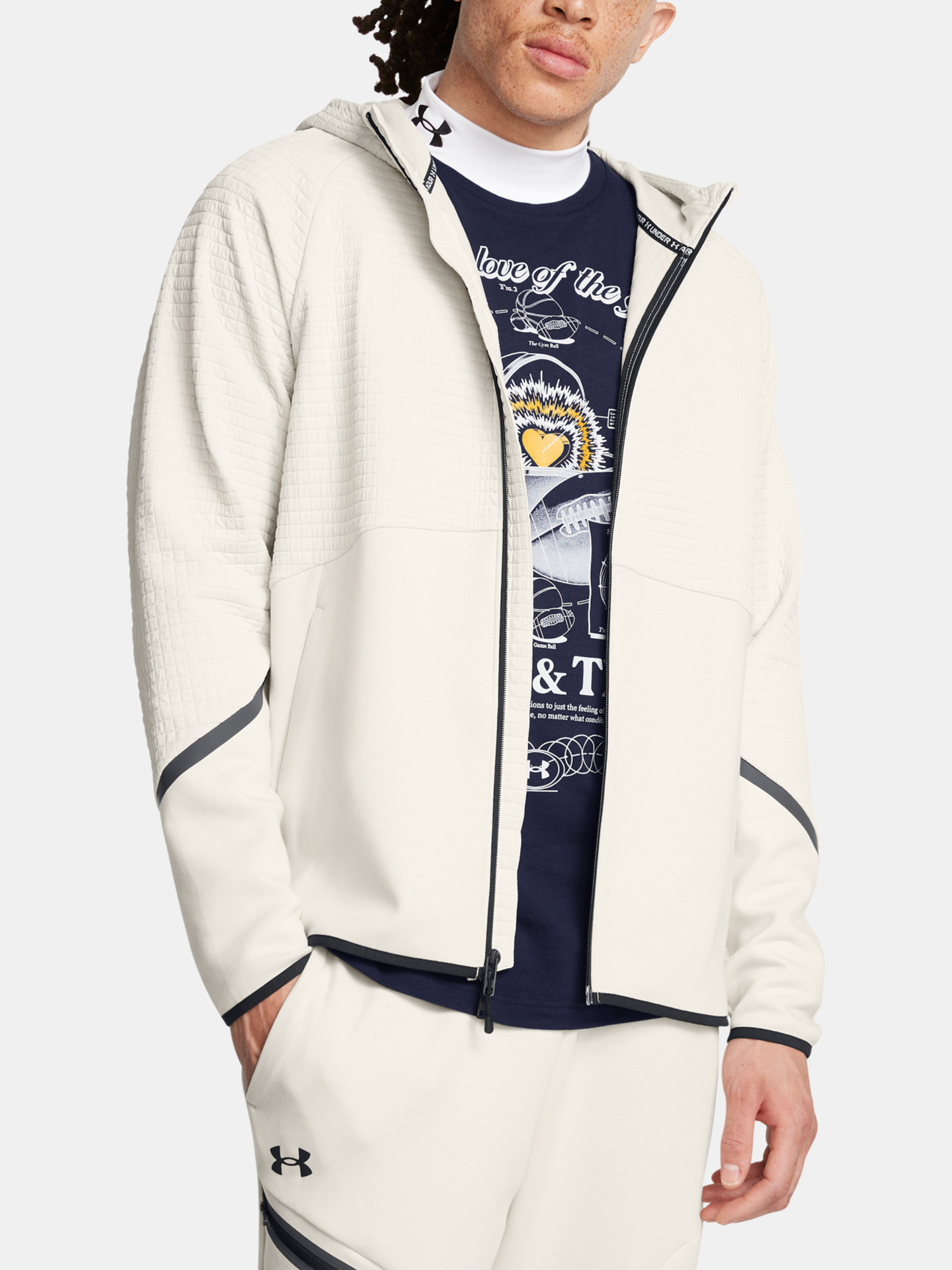 Under Armour Men&#039;s sweatshirt UA Unstoppable Flc Grid FZ - Men&#039;s