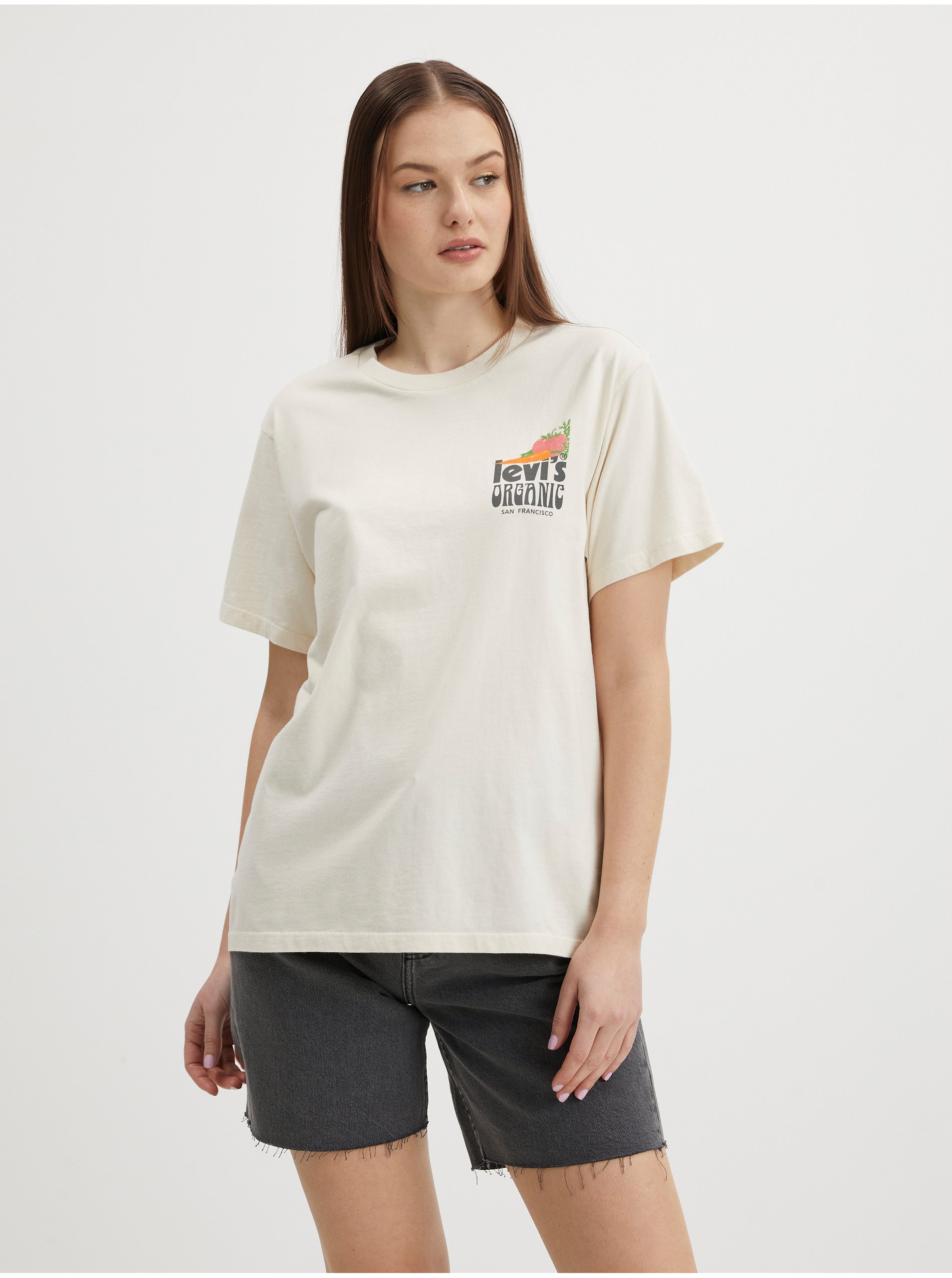 Levi's Cream Women's® T-Shirt with Prints - Women