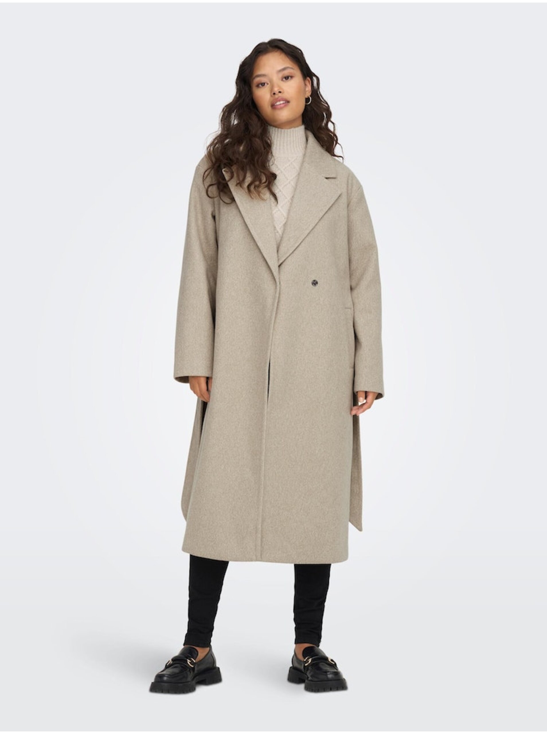 Beige women's coat JDY Viola - Women