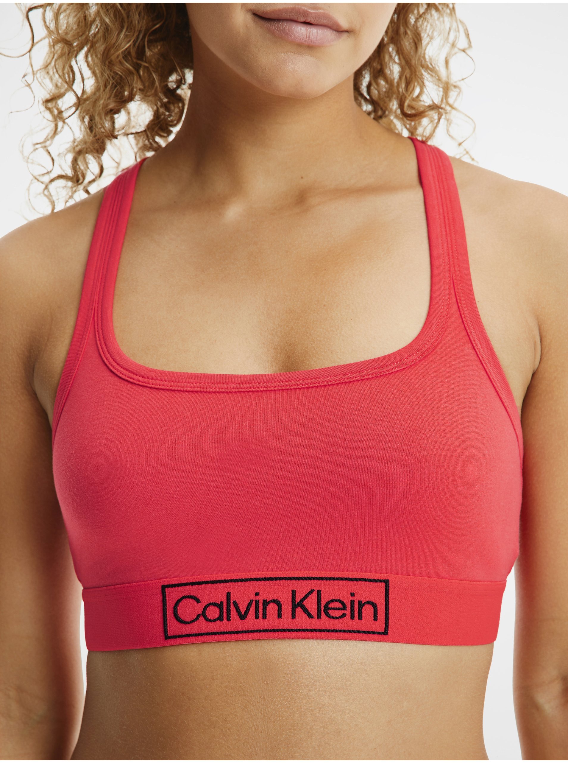 Levně Červená dámská podprsenka Calvin Klein Underwear - Dámské